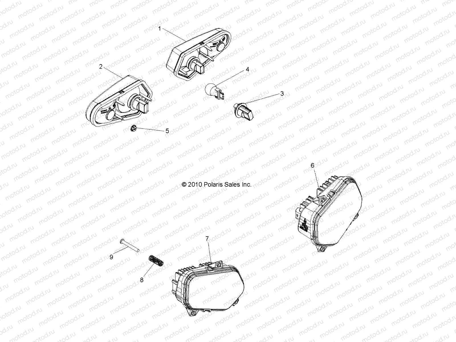 ELECTRICAL | ELECTRICAL, HEADLIGHTS, TAILLIGHTS and BULBS - R13XT87AA/9EAK (49RGRTAILLAMPS11RZR875)