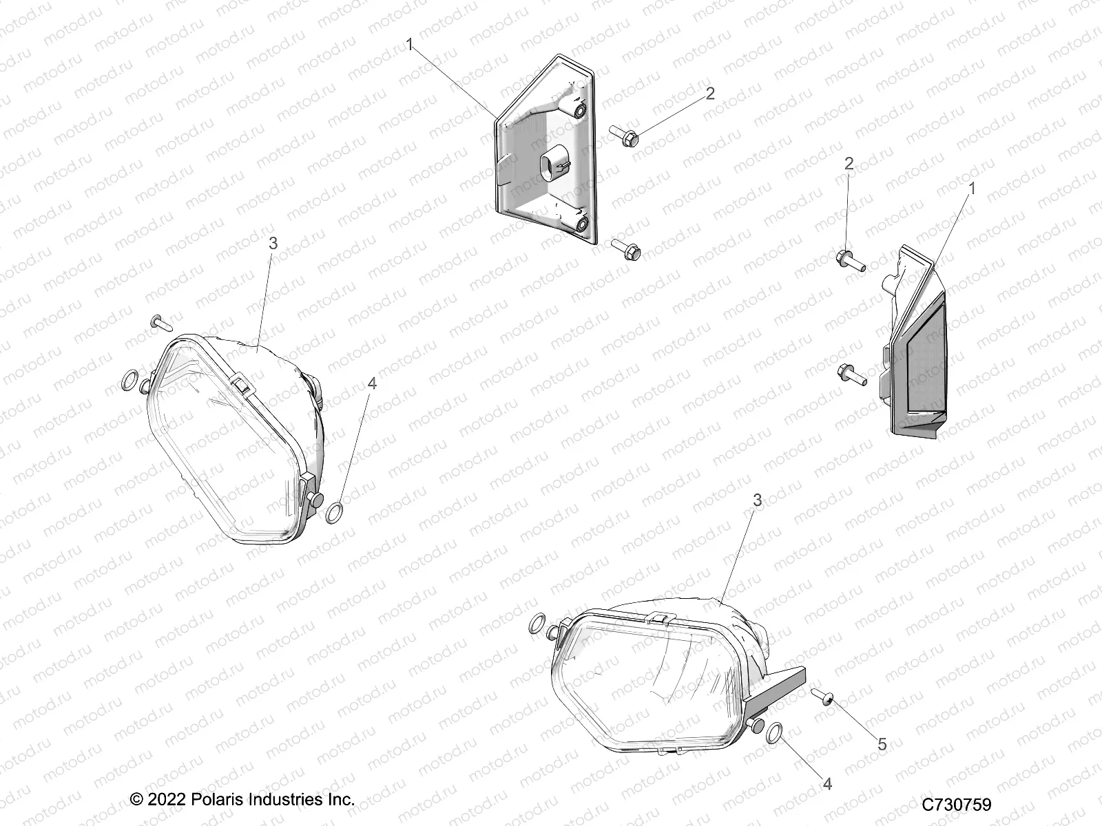 ELECTRICAL | ELECTRICAL, HEADLIGHTS, TAILLIGHTS and BULBS - R23CCA57A1/A7 (C730759)