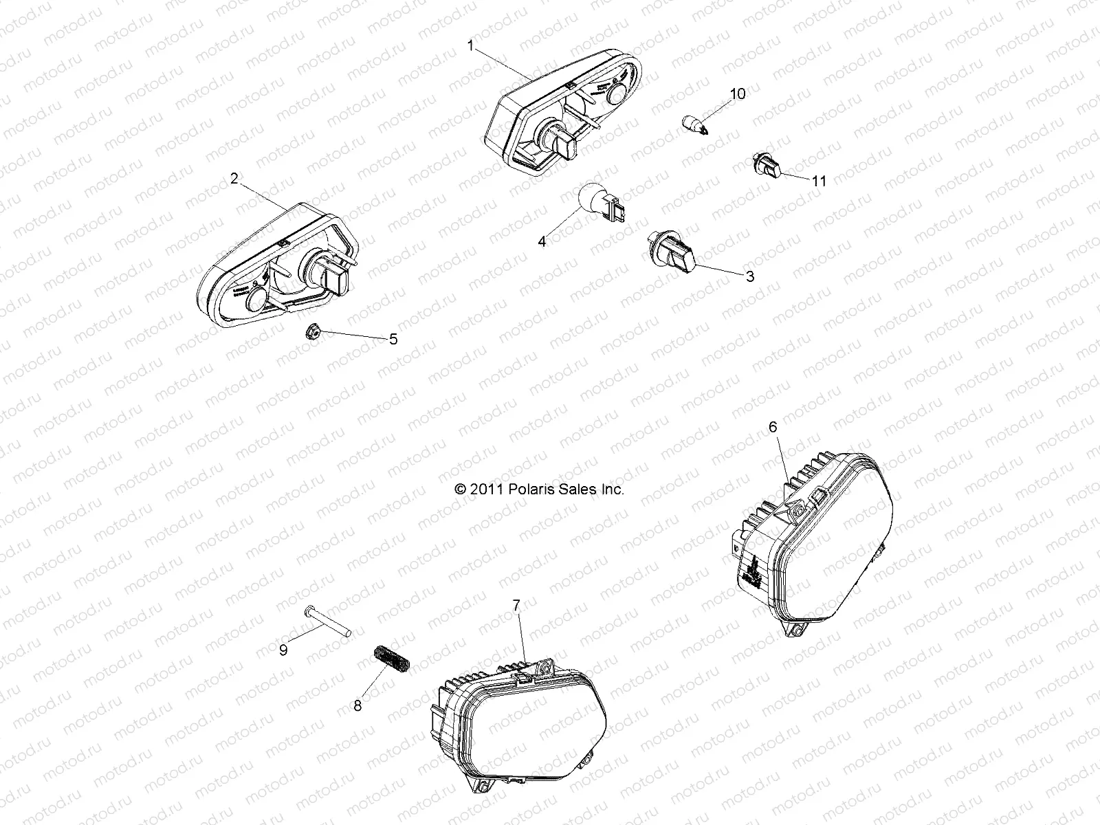 ELECTRICAL | ELECTRICAL, HEADLIGHTS, TAILLIGHTS and BULBS - Z14JT9EFX (49RGRTAILLAMPS12RZRXPI)