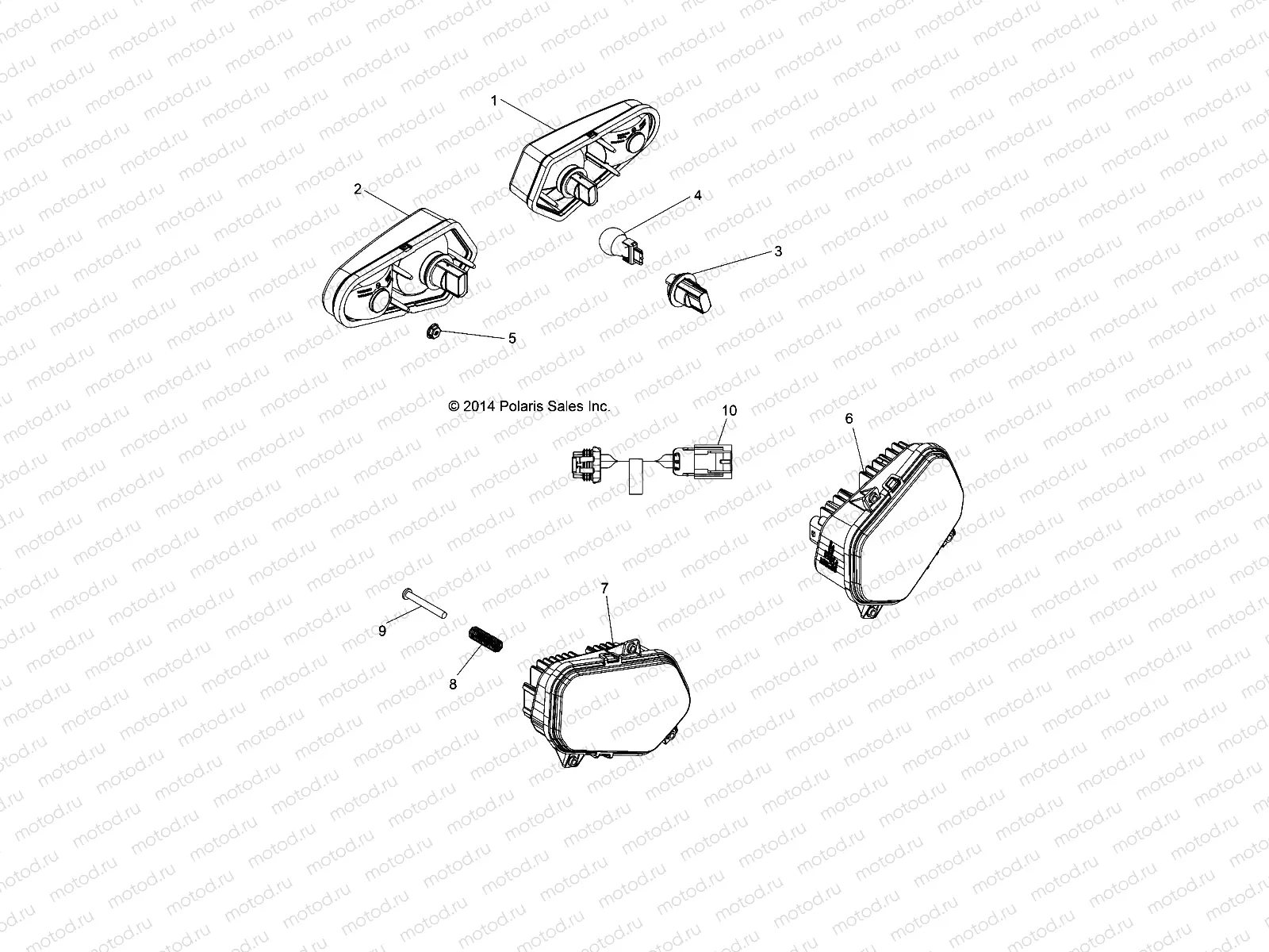 ELECTRICAL | ELECTRICAL, HEADLIGHTS, TAILLIGHTS and BULBS - Z14VH7EAJ (49RGRTAILLAMPS11RZR875)