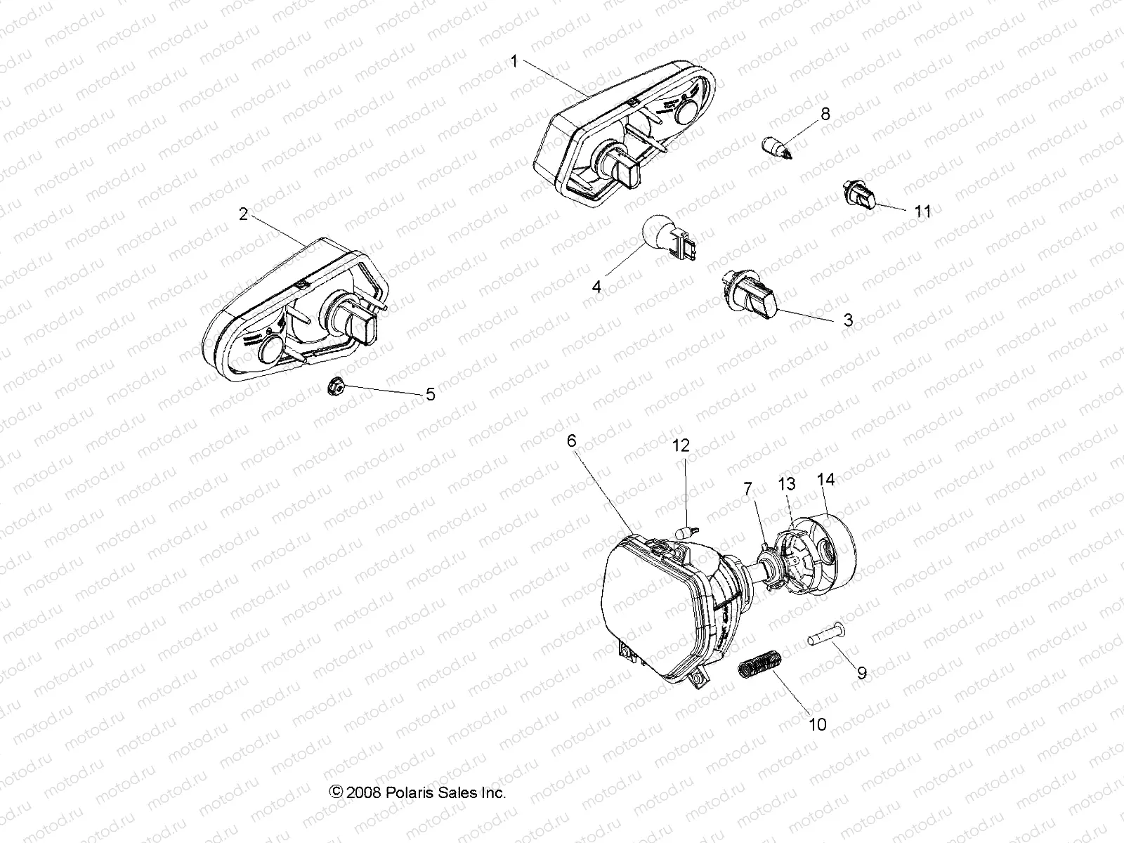 ELECTRICAL | ELECTRICAL, HEADLIGHTS, TAILLIGHTS and BULBS - Z15VHA57FJ (49RGRTAILLAMPS12RZR570I)