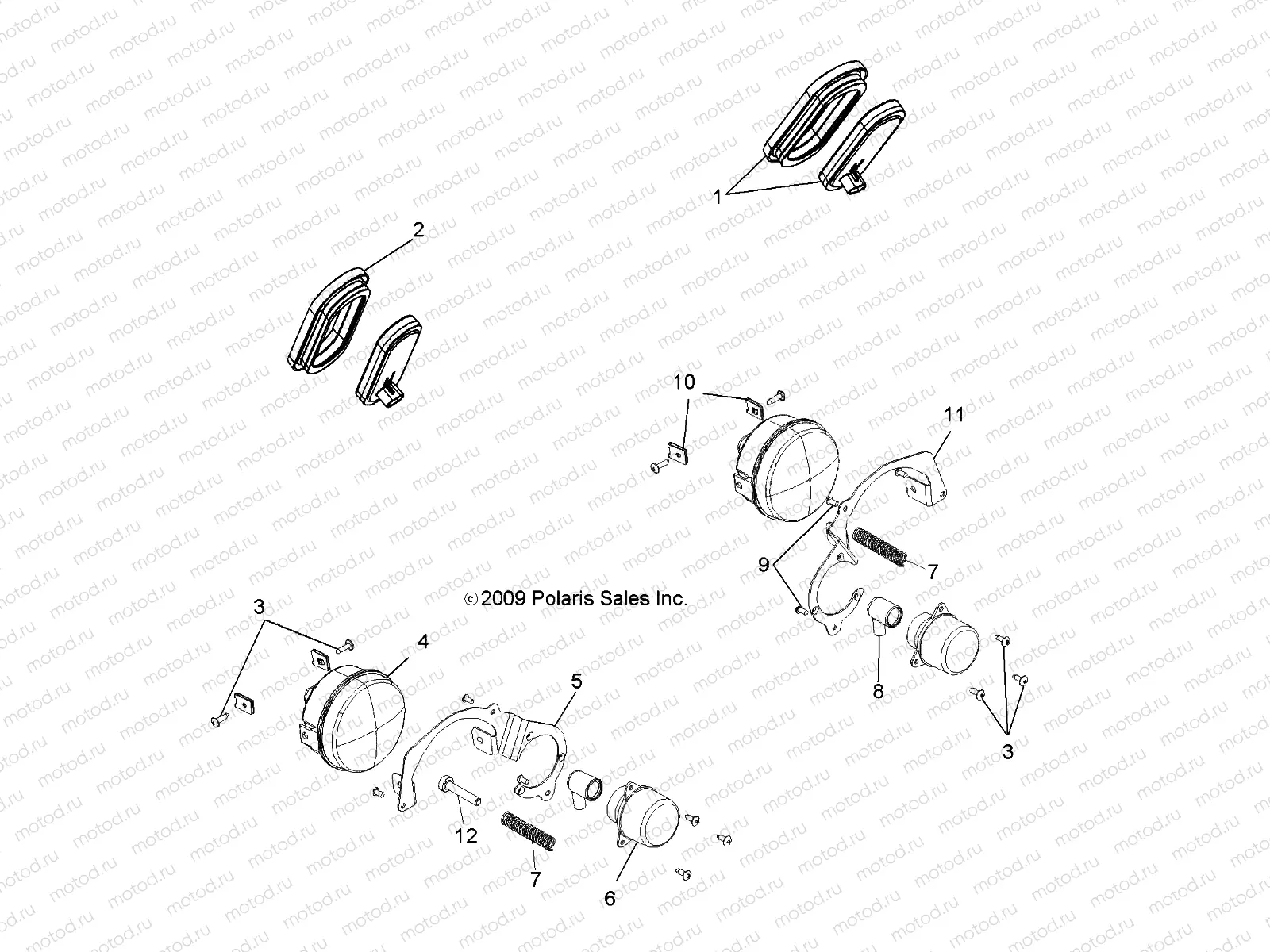 ELECTRICAL | ELECTRICAL, HEADLIGHT/TAILLIGHT - L11AB08/AA08 ALL OPTIONS (49LEVHEADLT10BSTN)