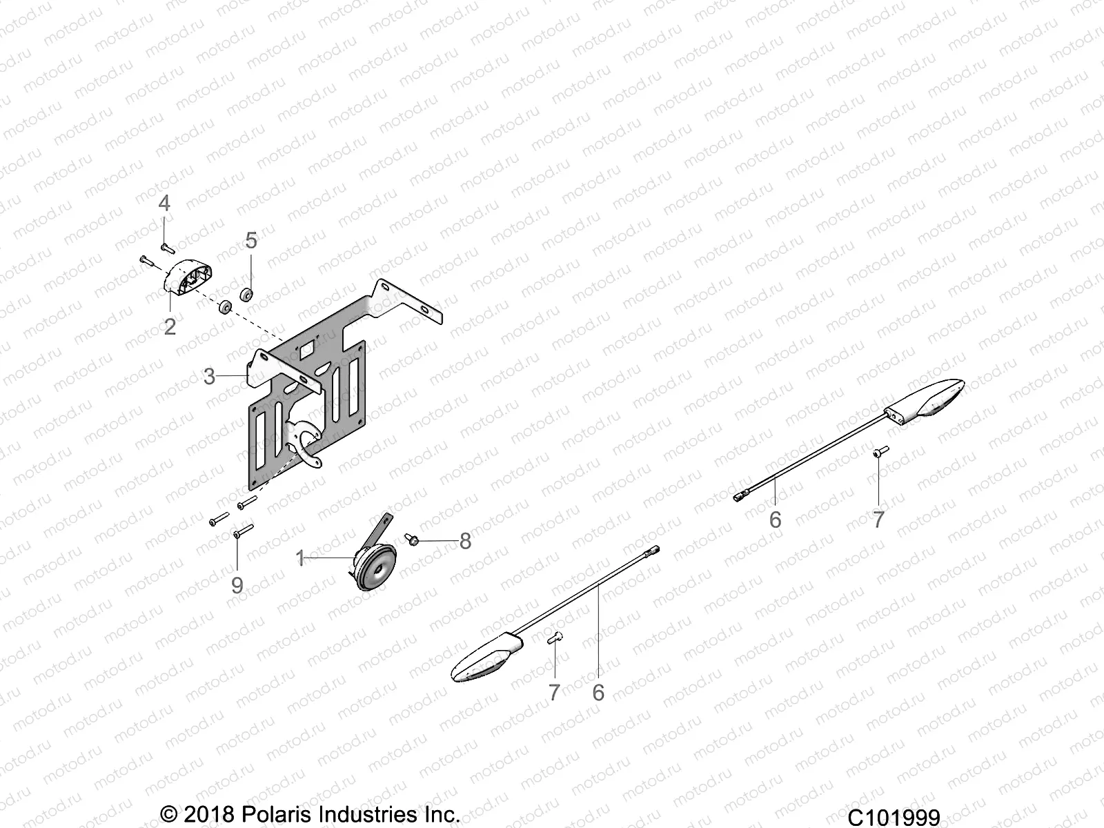 ELECTRICAL | ELECTRICAL, HORN and LICENSE PLATE LIGHT - A19SEP57C1/SES57C1/2/5/K/SET57C1/2/SEF57C2