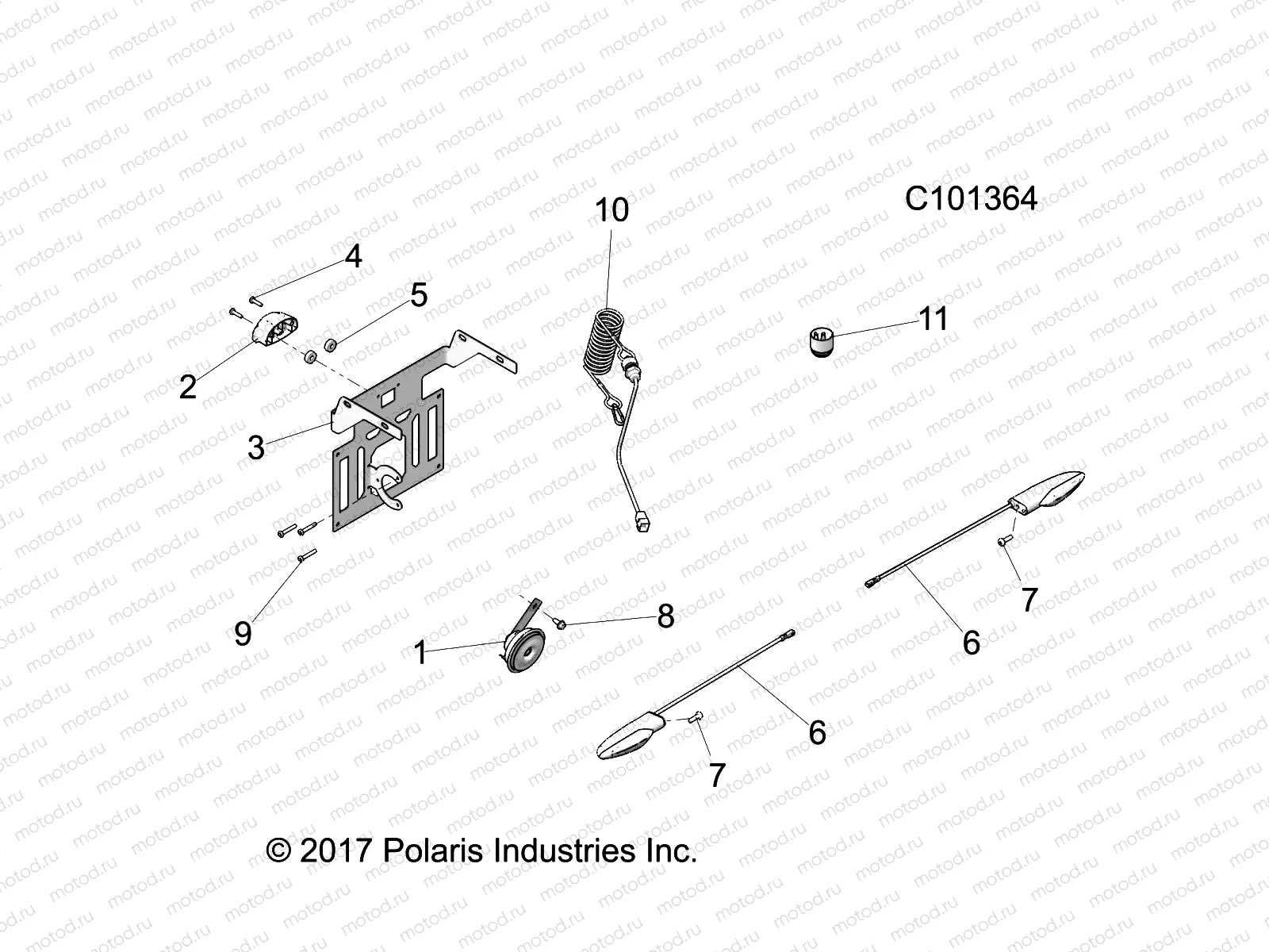 ELECTRICAL | ELECTRICAL, HORN and LICENSE PLATE LIGHT - A19SEP57P1/SES57P5/7/SET57P1/7