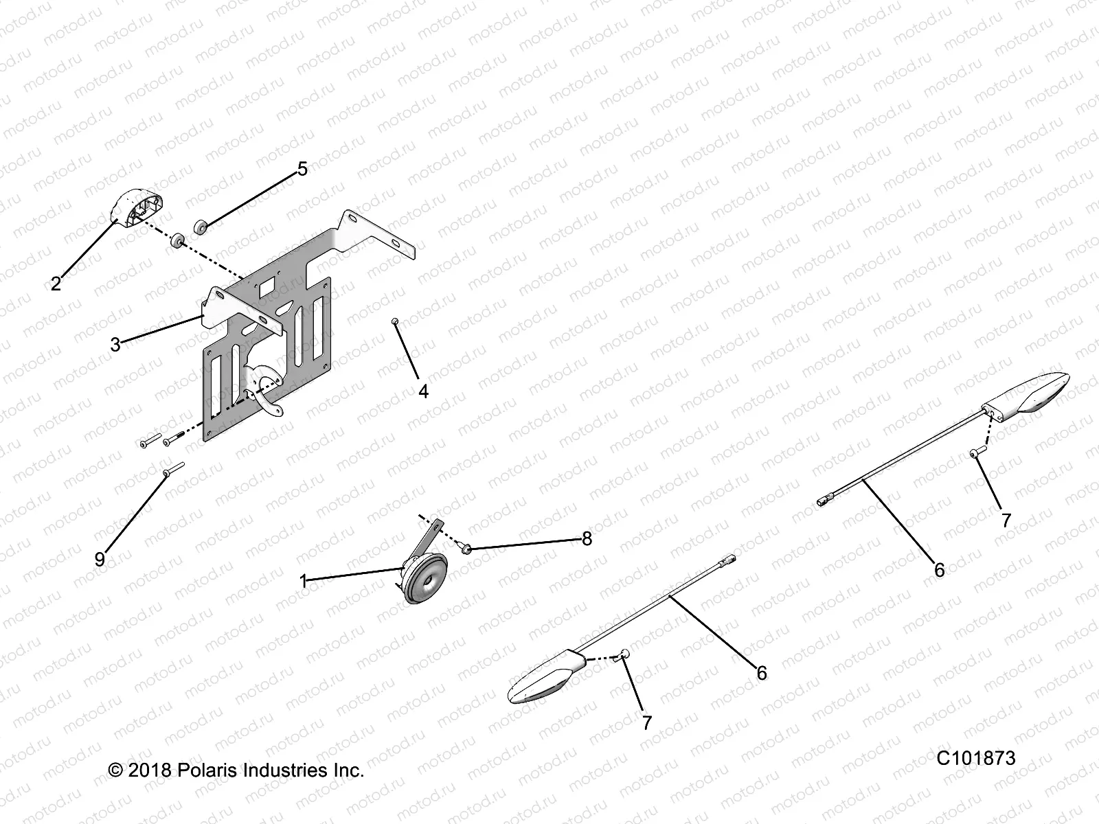 ELECTRICAL | ELECTRICAL, HORN and LICENSE PLATE LIGHT - A19SHS57RS