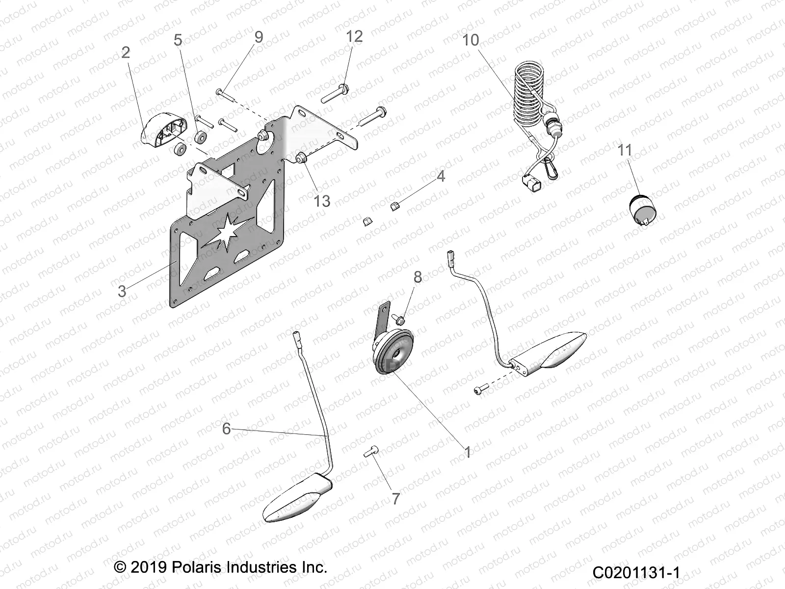 ELECTRICAL | ELECTRICAL, HORN and LICENSE PLATE LIGHT -   A20SET57C1/C2/F1