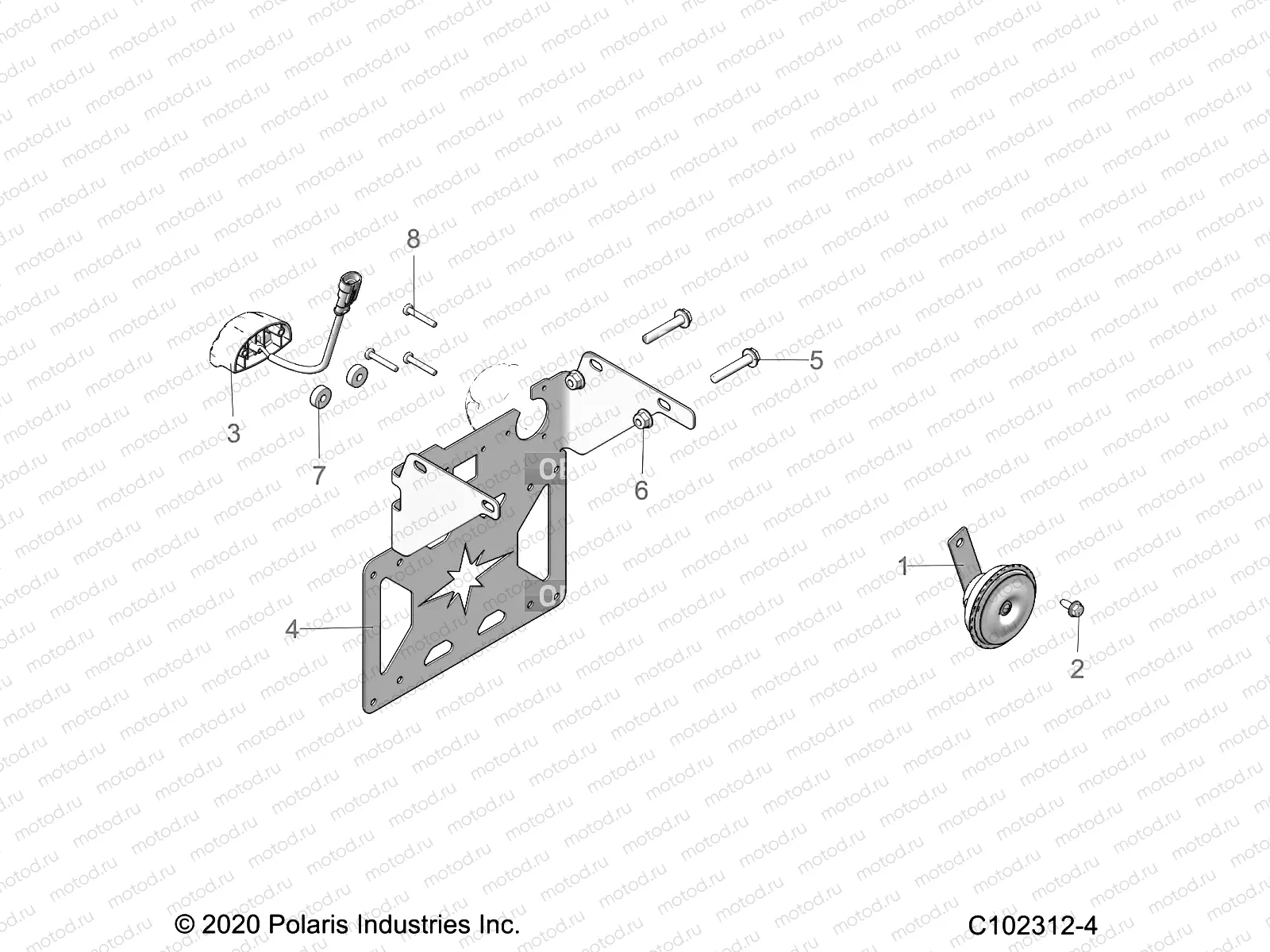 ELECTRICAL | ELECTRICAL, HORN, and LICENSE PLATE LIGHT - A21SEA57F1/T57C1/C2 (C102312-4)