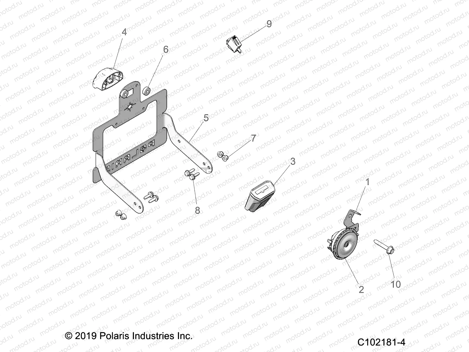 ELECTRICAL | ELECTRICAL, HORN and LICENSE PLATE LIGHT - A21SLE95FG/S95CG/S95FG (C102181-4)