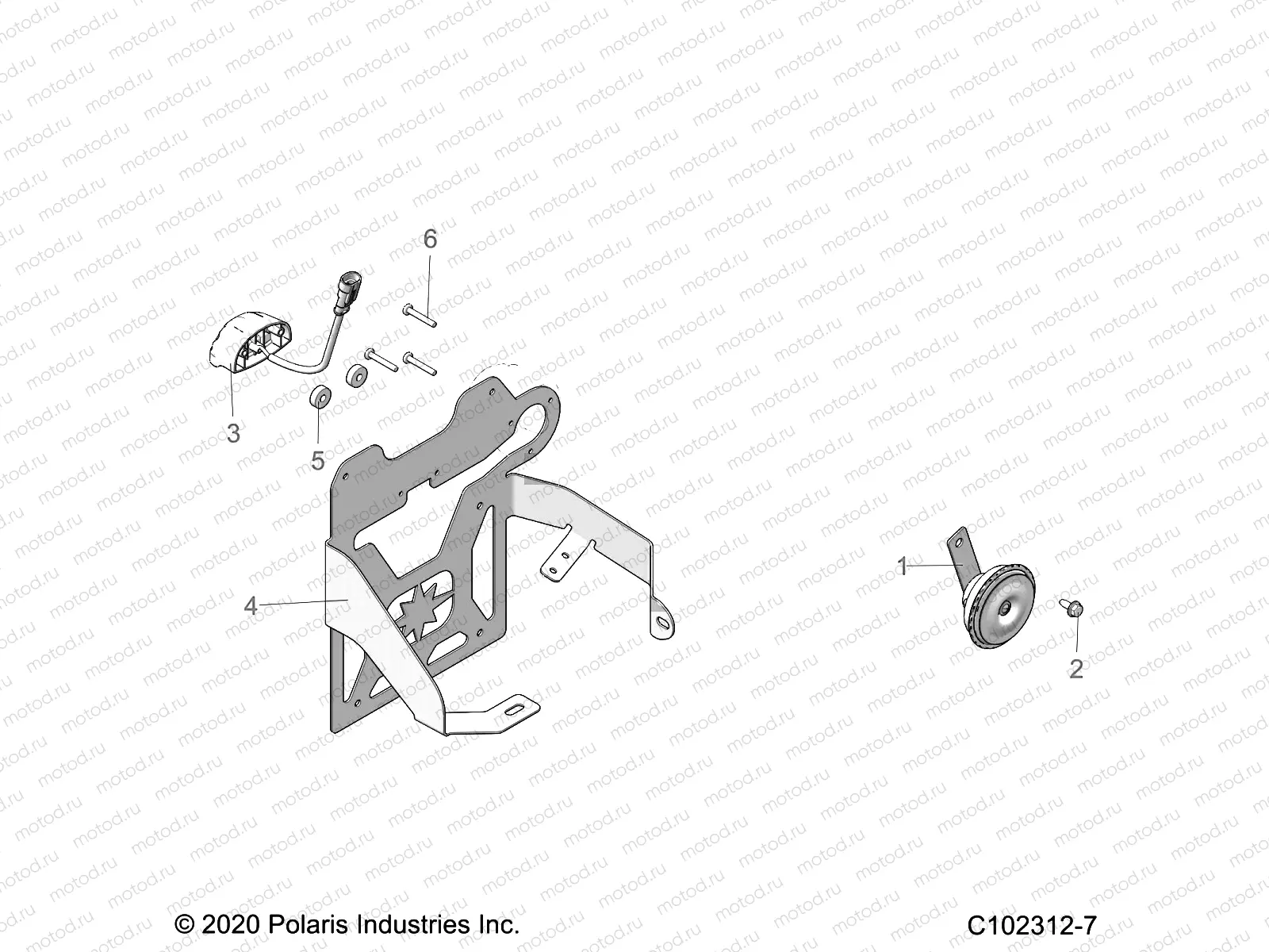 ELECTRICAL | ELECTRICAL, HORN, and LICENSE PLATE LIGHT - A22SES57C9/F9 (C102312-7)