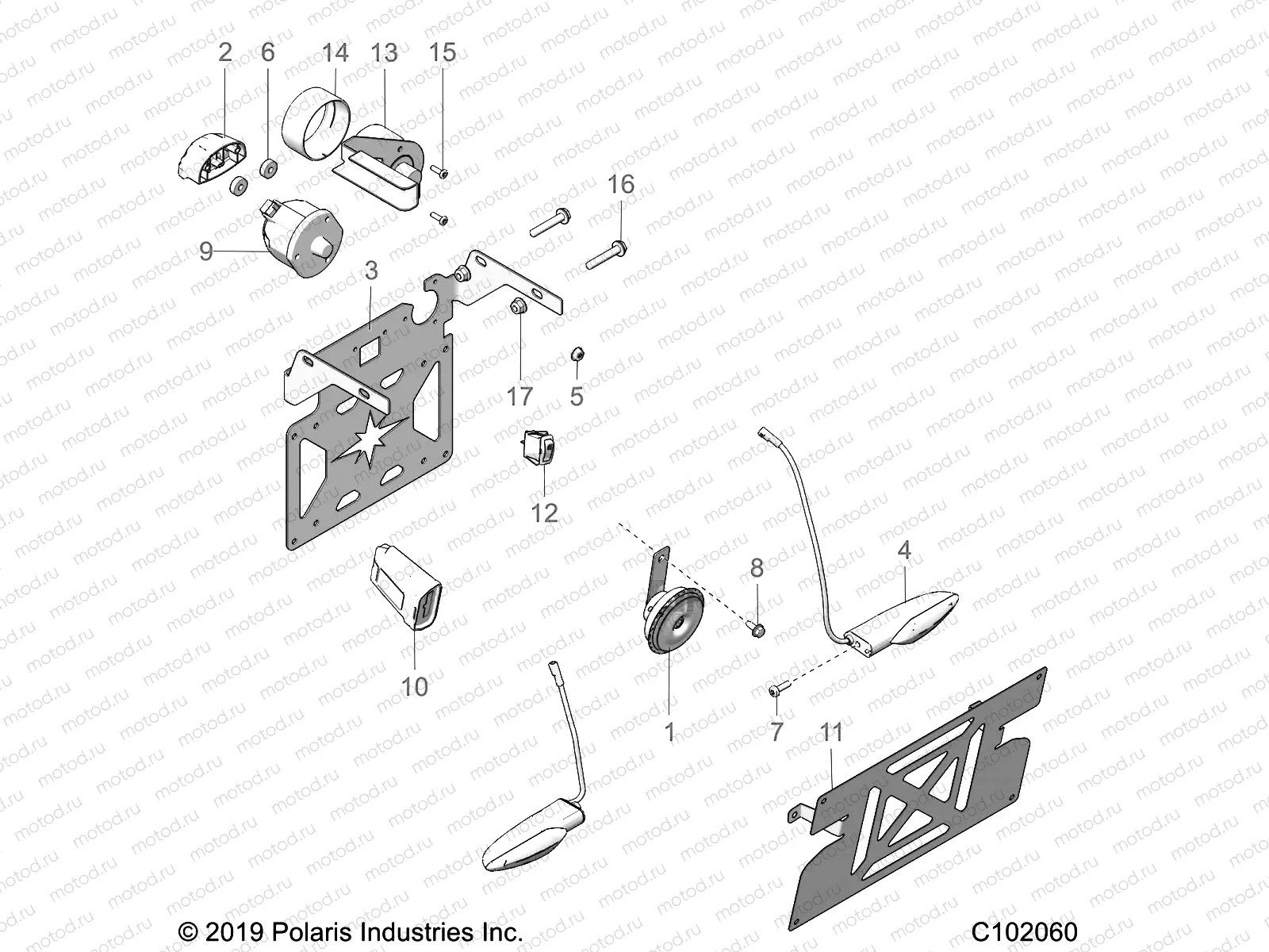 ELECTRICAL | ELECTRICAL, HORN, LICENSE PLATE, SWITCHES - A19SJS57CH