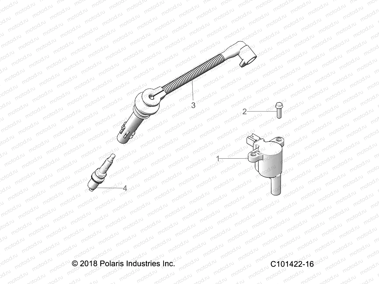 ELECTRICAL | ELECTRICAL, IGNITION COIL, WIRE AND SPARK PLUG - A23SDS57C4 (C101422-16)
