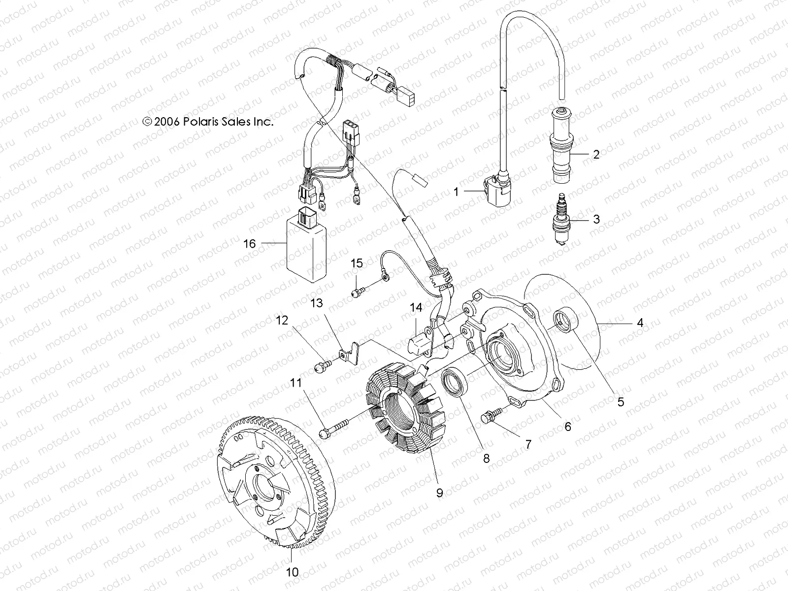 ELECTRICAL | ELECTRICAL, IGNITION - R13RH45AG (49ATVMAGNETOSP450)