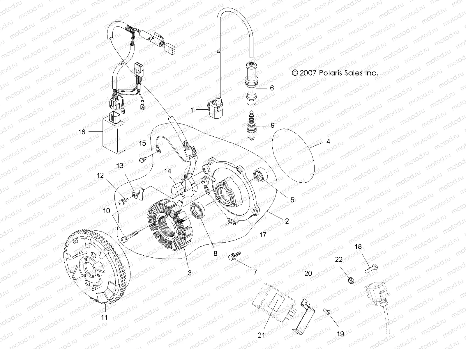 ELECTRICAL | ELECTRICAL, IGNITION SYSTEM - A08BA50FA (49ATVMAGNETO08SCRAM)