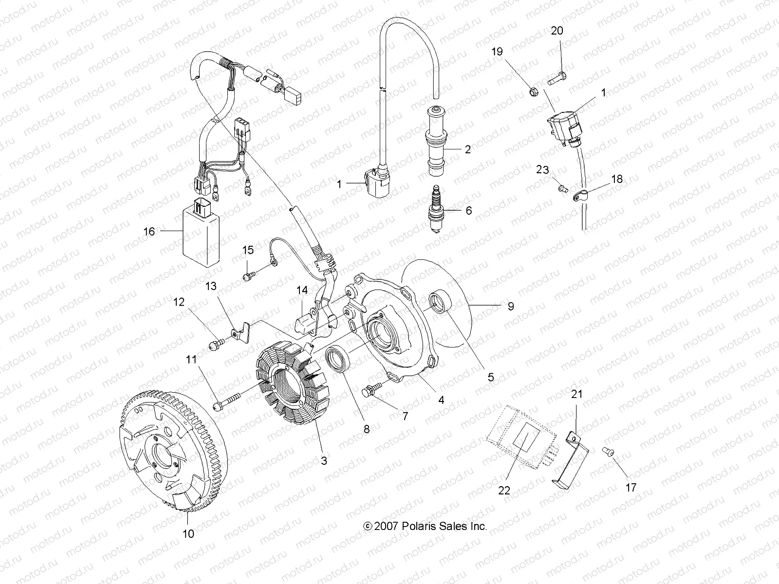 ELECTRICAL | ELECTRICAL, IGNITION SYSTEM - A08MH50AX/AZ (49ATVMAGNETO08SP500)