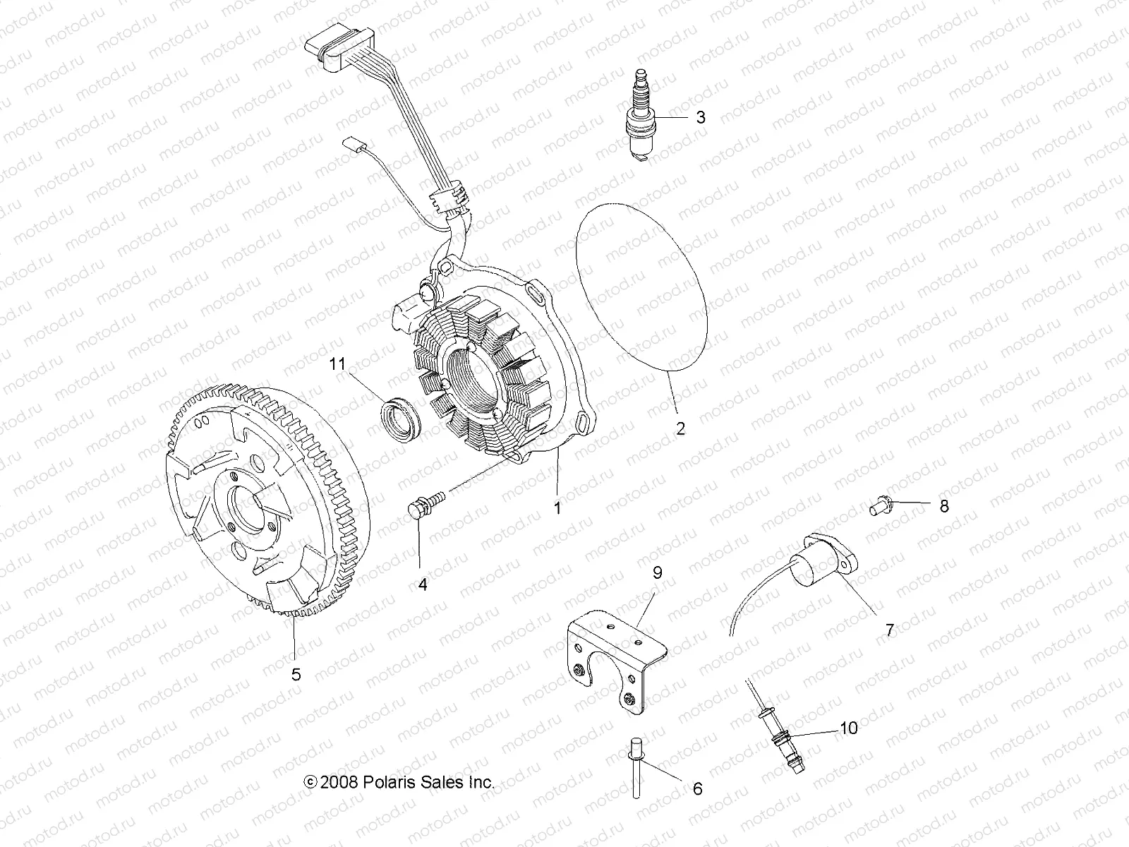 ELECTRICAL | ELECTRICAL, IGNITION SYSTEM - A09MN50ET (49ATVMAGNETO08SP500EFI)