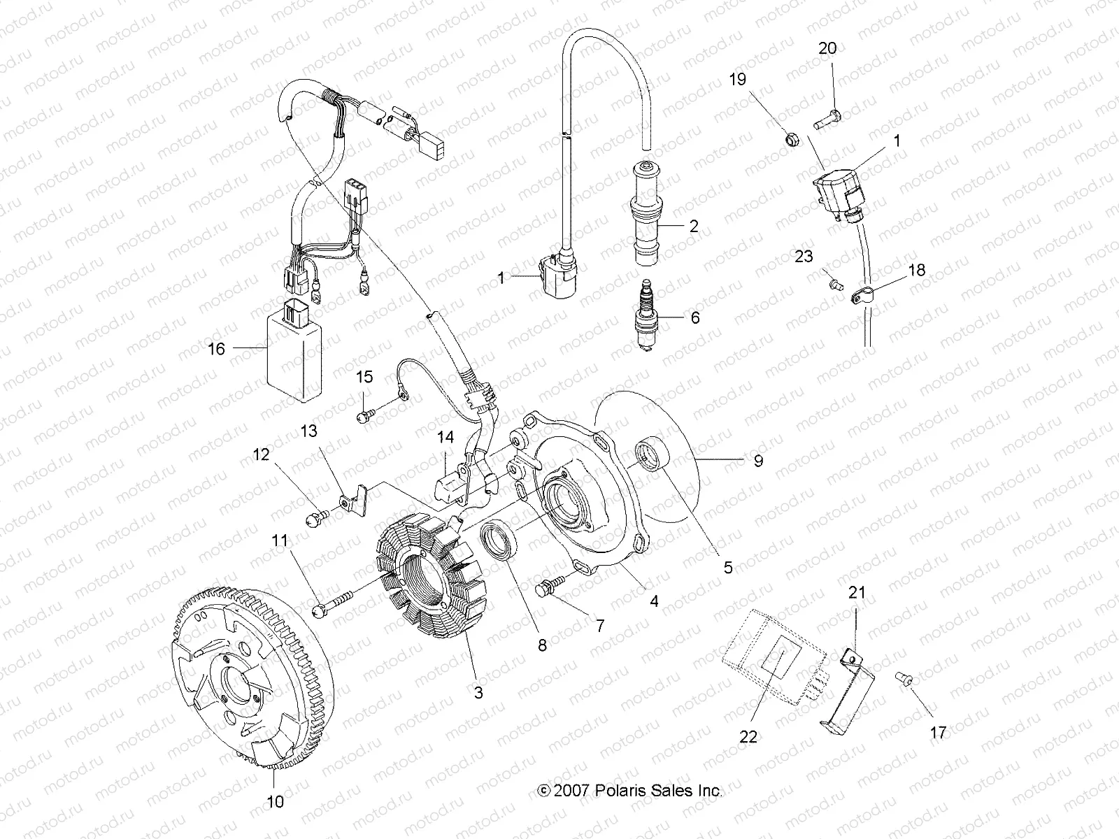 ELECTRICAL | ELECTRICAL, IGNITION SYSTEM - A10MH50AJ/AX/AZ (49ATVMAGNETO09SP500)