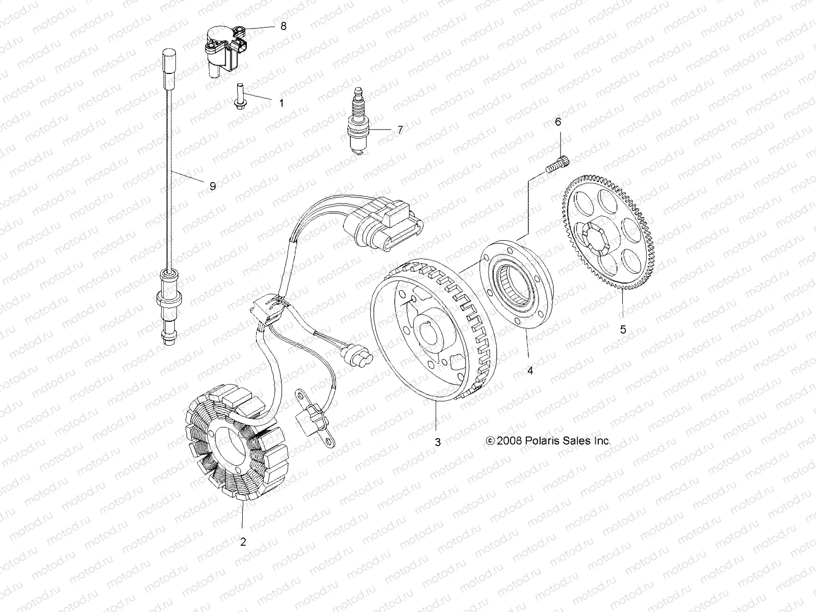 ELECTRICAL | ELECTRICAL, IGNITION SYSTEM - A10ZN55AL/AQ/AX (49ATVMAGNETO09SPXP550)