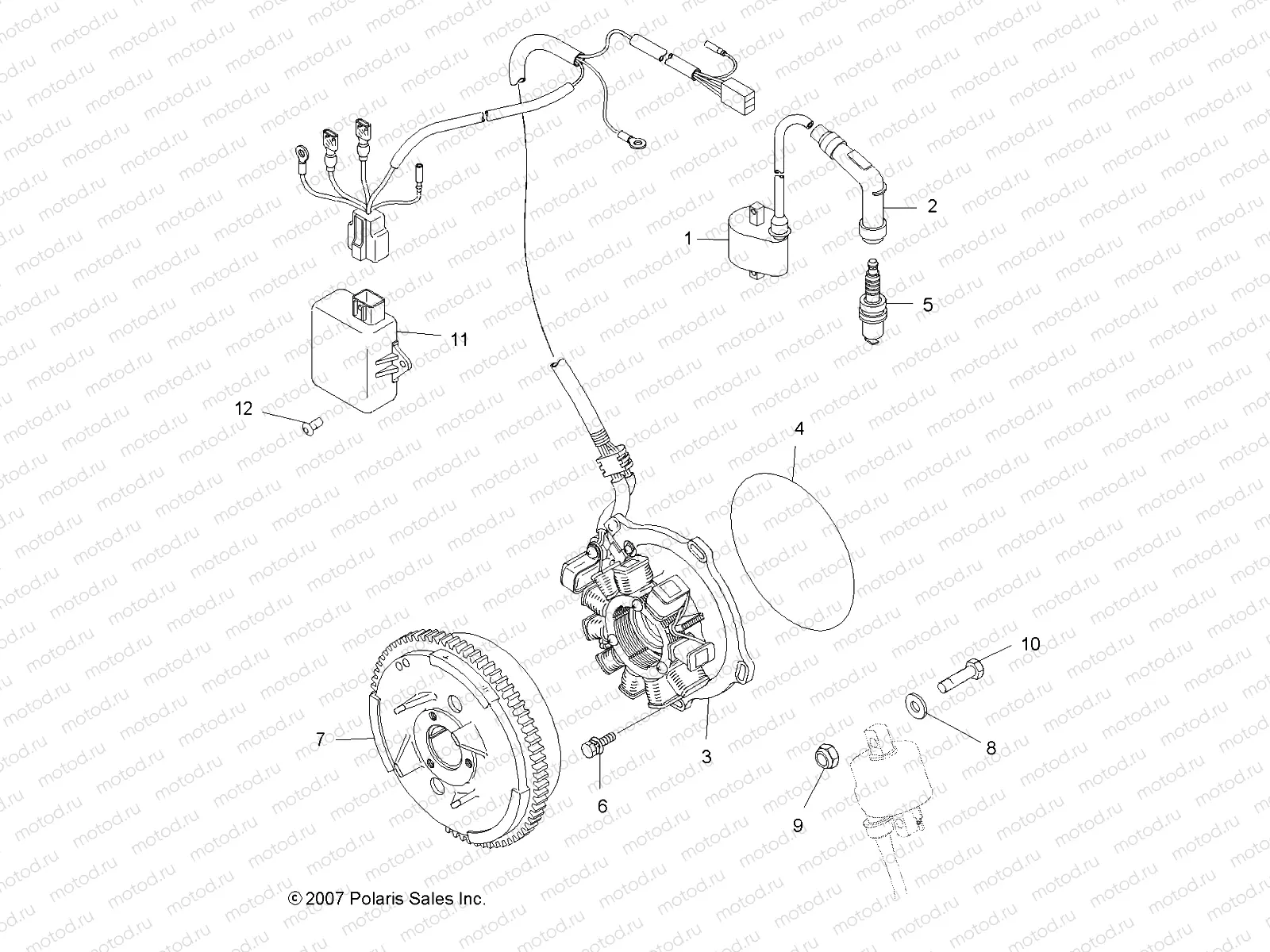 ELECTRICAL | ELECTRICAL, IGNITION SYSTEM - A12NA32AA (49ATVMAGNETO08TB)