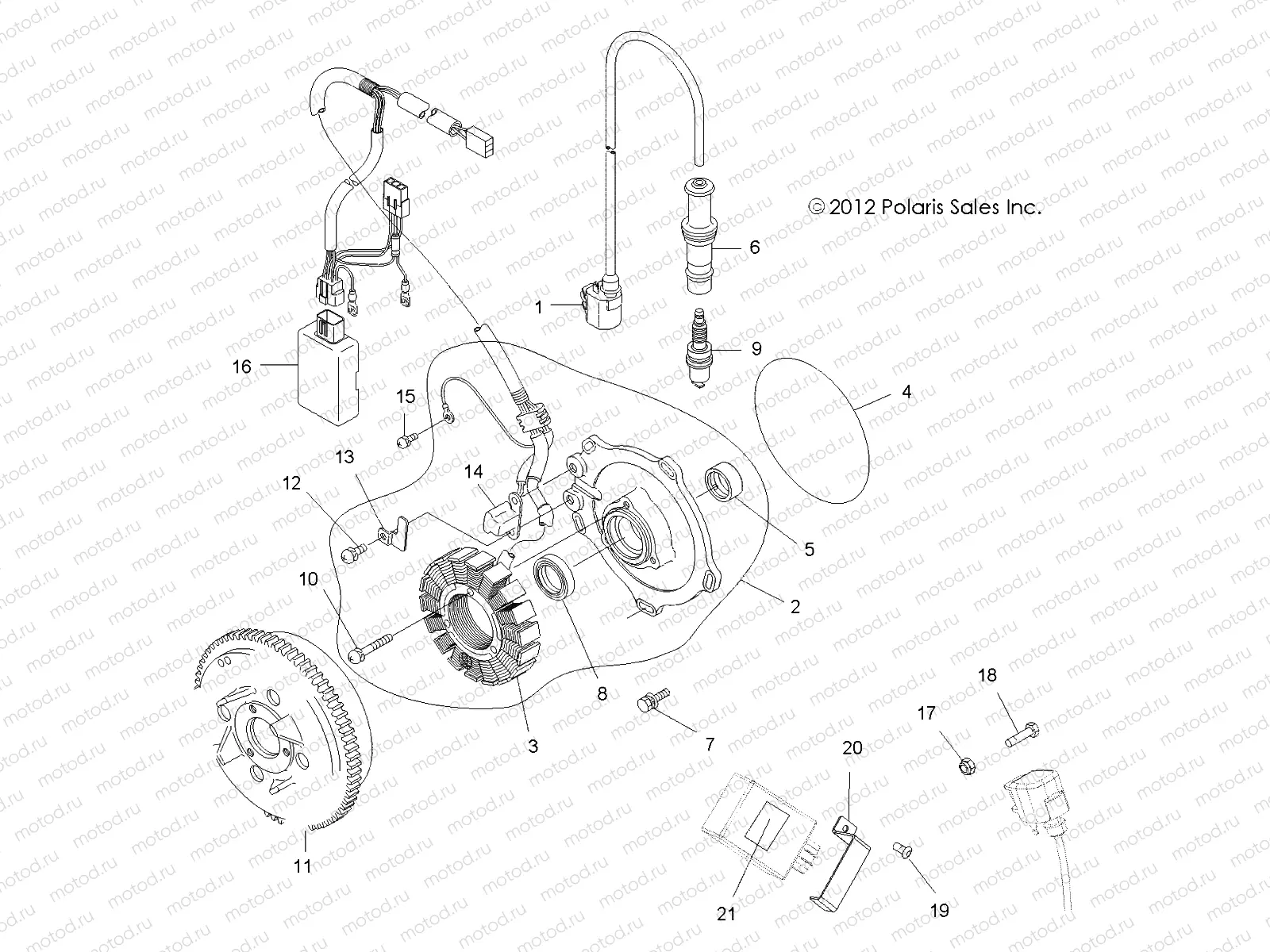 ELECTRICAL | ELECTRICAL, IGNITION SYSTEM - A12NG50FA (49ATVMAGNETO12SCRAM)