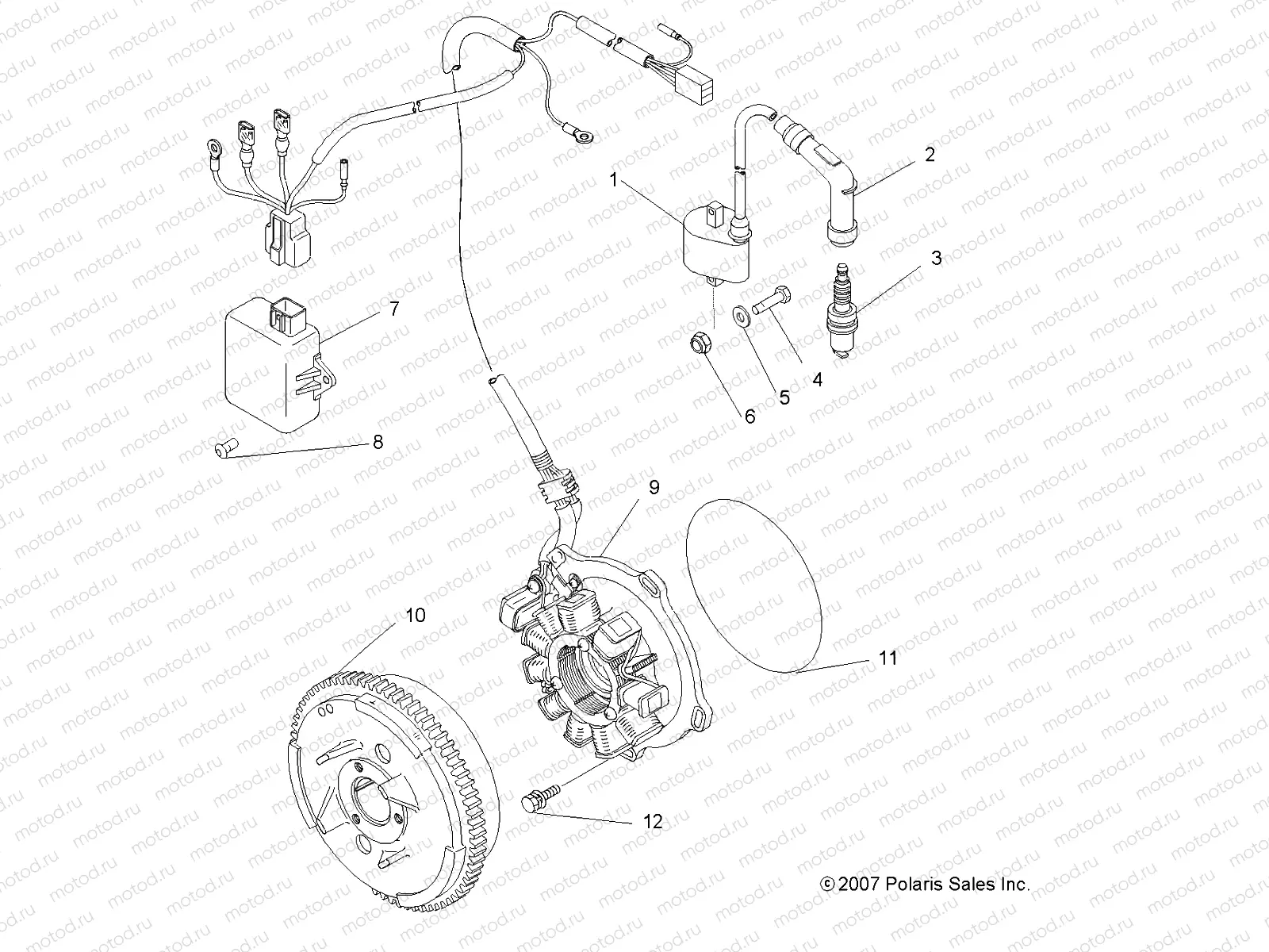 ELECTRICAL | ELECTRICAL, IGNITION SYSTEM - A13EA32FA (49ATVMAGNETO08BOSS)