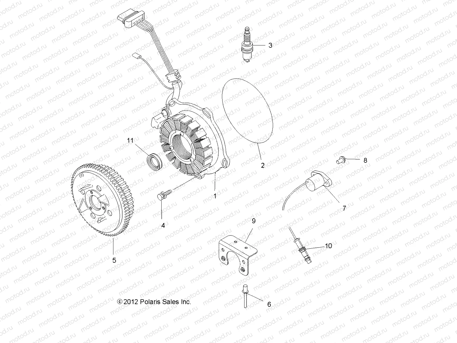 ELECTRICAL | ELECTRICAL, IGNITION SYSTEM - A13MN50ET/EX (49ATVMAGNETO12SP500TR)