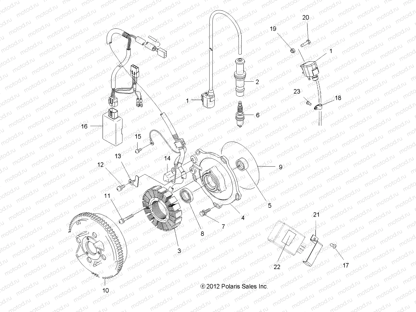 ELECTRICAL | ELECTRICAL, IGNITION SYSTEM - A14MH46AA/AH/MS46AA (49ATVMAGNETO12SP400)