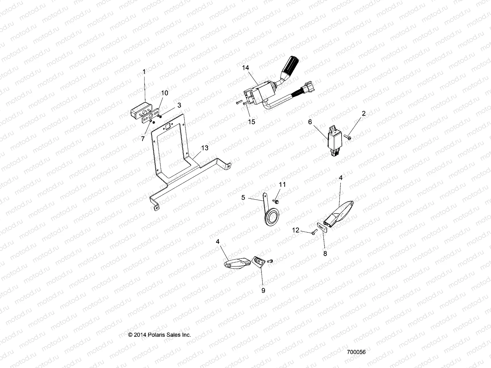 ELECTRICAL | ELECTRICAL, LICENSE PLATE LIGHT, TURN SIGNAL AND HORN - Z15VBE87FK/JK (700056)