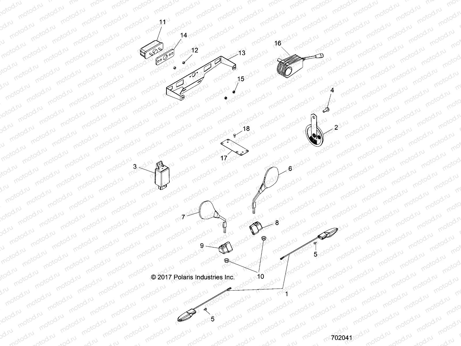 ELECTRICAL | ELECTRICAL, LICENSE PLATE LIGHT, TURN SIGNAL AND HORN - Z22CHA57K2 (702041)