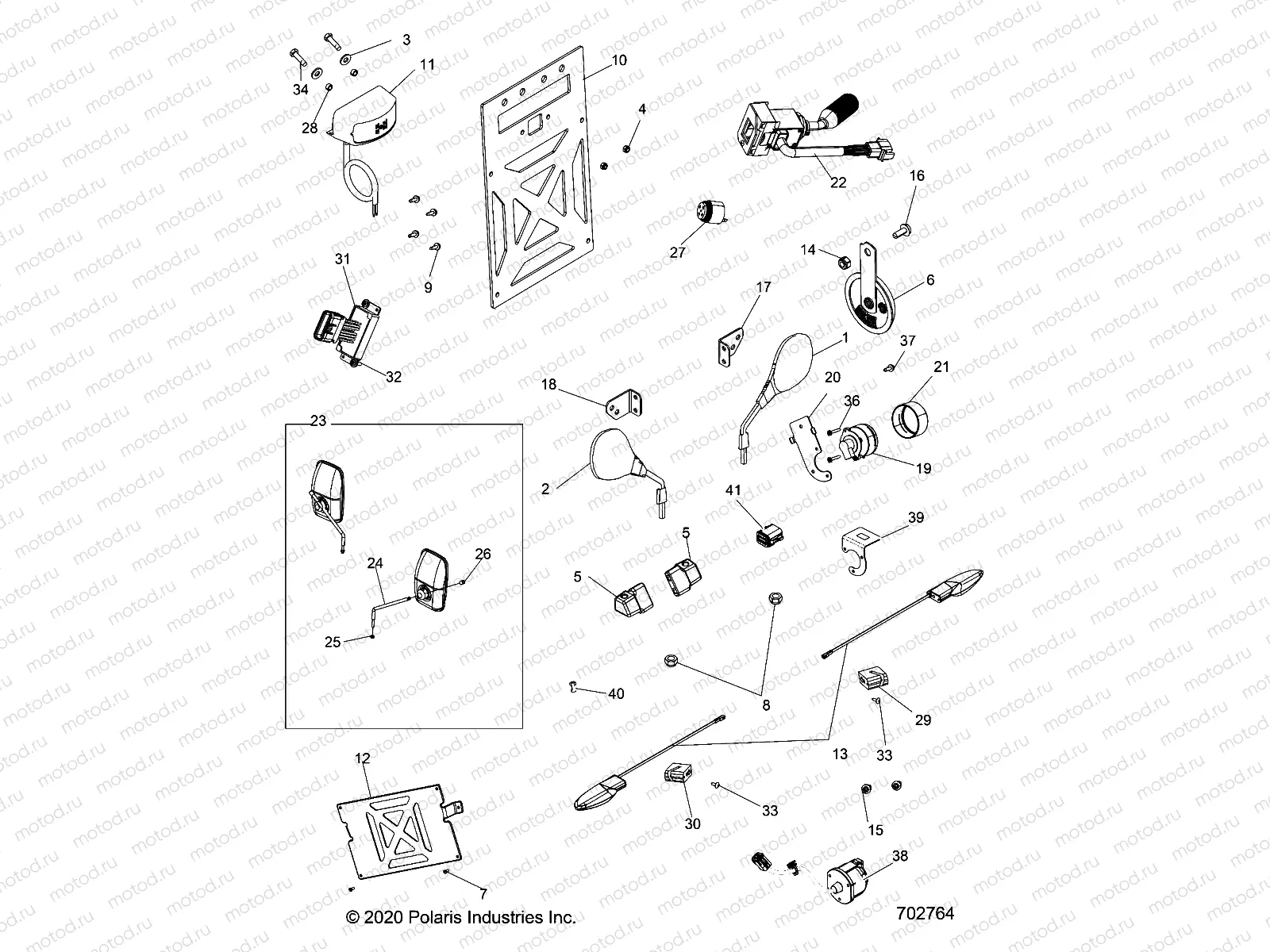 ELECTRICAL | ELECTRICAL, LICENSE PLATES AND MIRRORS - R21MAA57F1/F9/SF1/F9/C1/C9/CK (702764)
