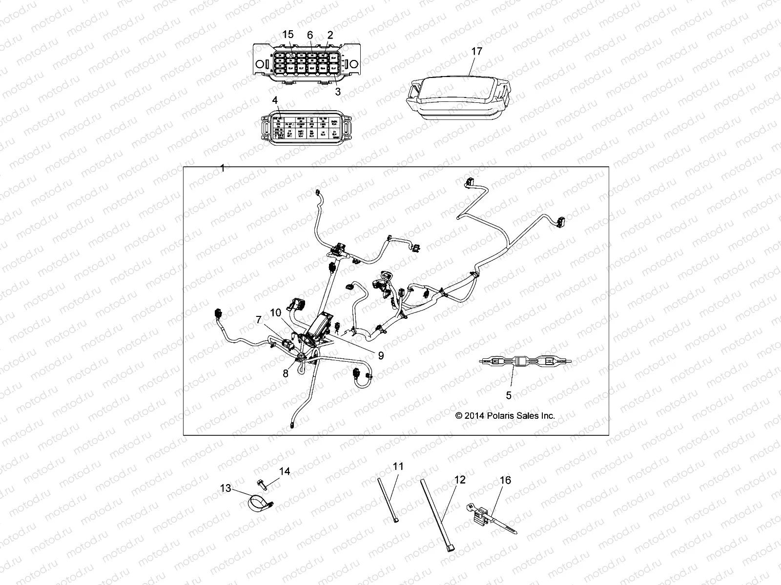 ELECTRICAL | ELECTRICAL, MAIN WIRE HARNESS - A15SEE57AA/AC/AJ (49ATVHARNESS1570EPS)