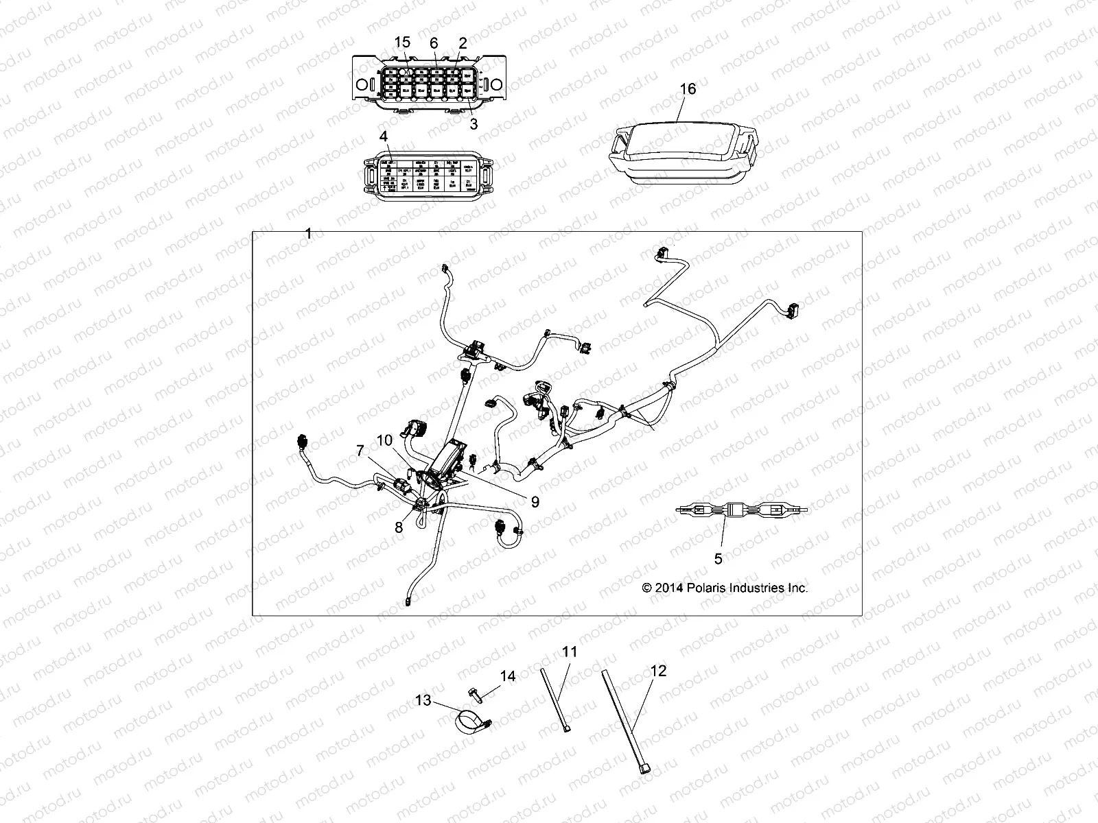 ELECTRICAL | ELECTRICAL, MAIN WIRE HARNESS - A16SHE57NM (49ATVHARNESS15SPMD)