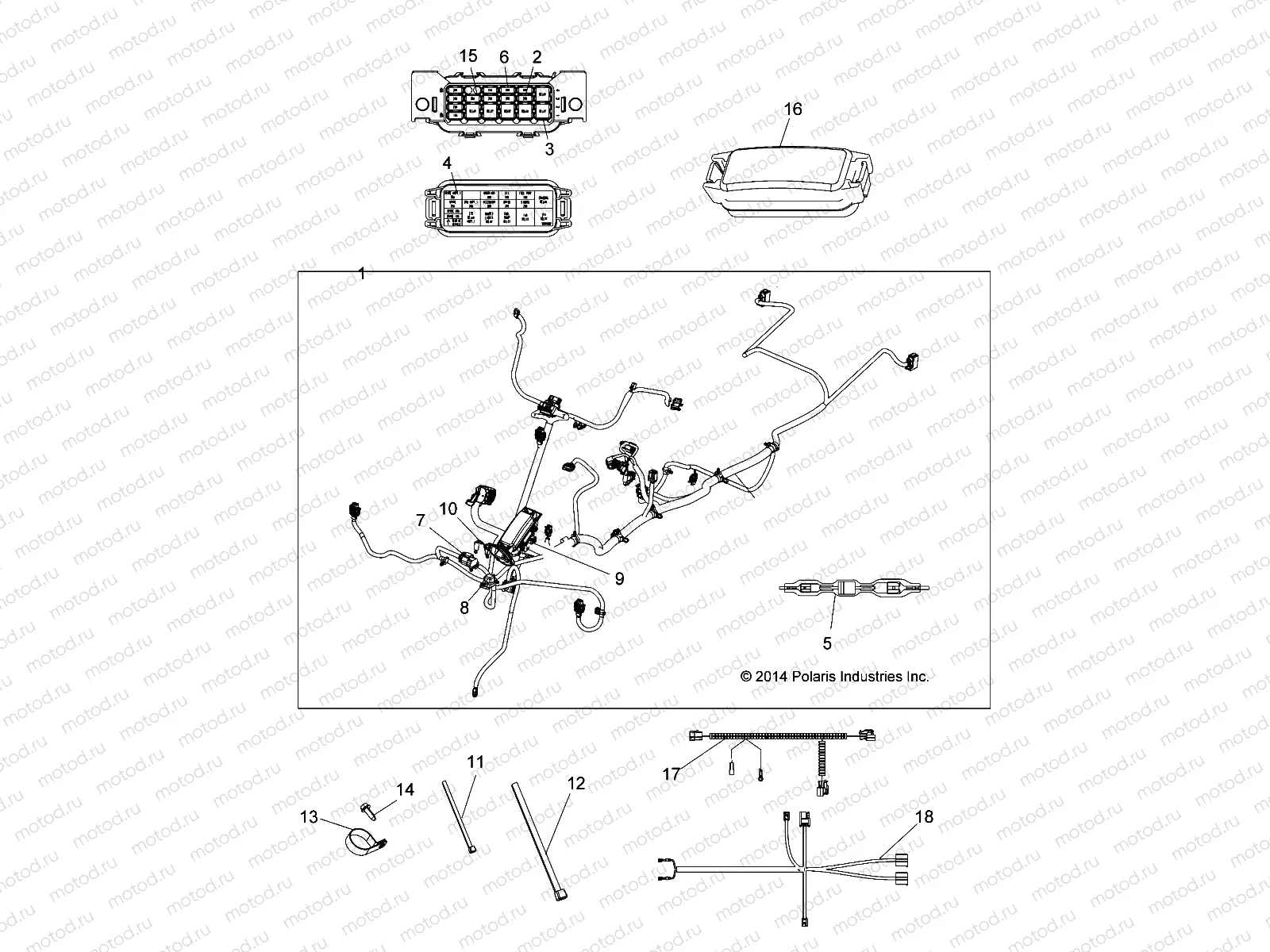ELECTRICAL | ELECTRICAL, MAIN WIRE HARNESS - A18SHD57B9/E57BB/E57BS (49ATVHARNESS15570SP)