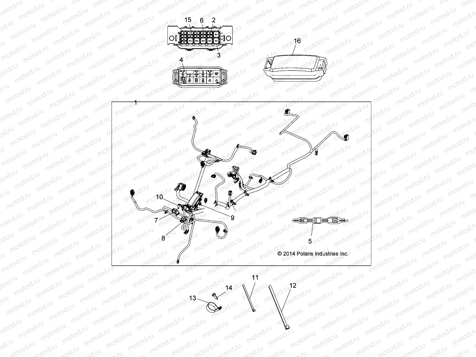 ELECTRICAL | ELECTRICAL, MAIN WIRE HARNESS - A19SJE57BH (49ATVHARNESS1570SPTR)