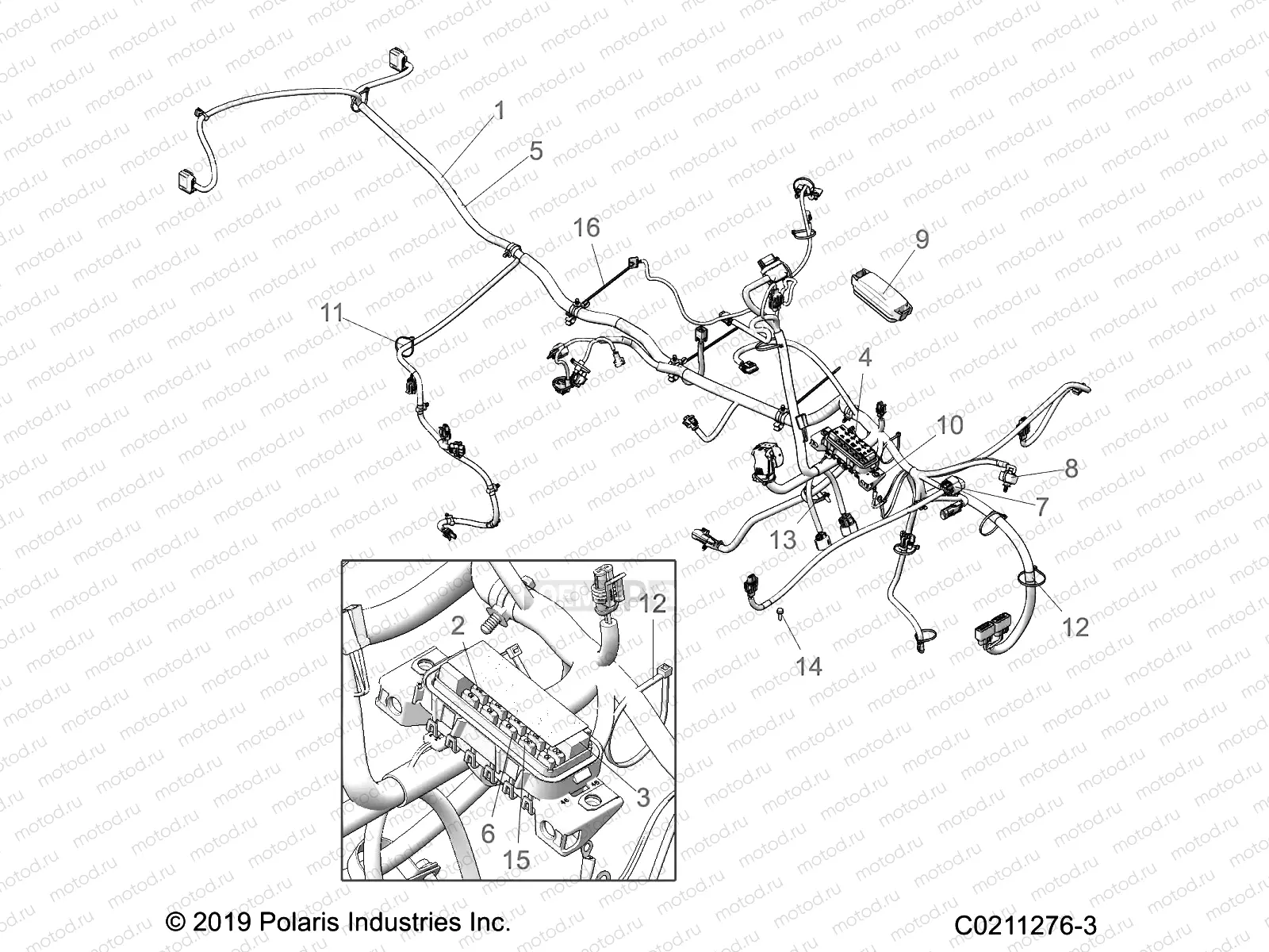 ELECTRICAL | ELECTRICAL, MAIN WIRE HARNESS - A20SEA50A1/A5/CA1/CA5 (C0211276-3)