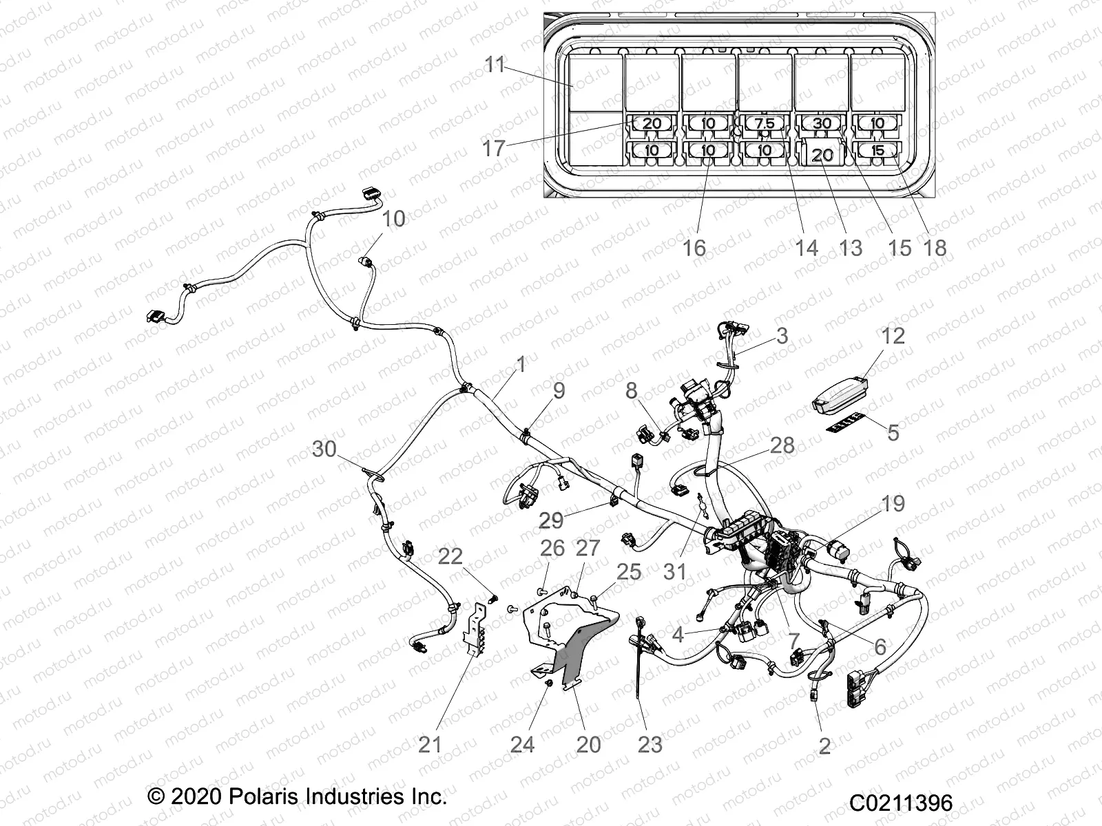 ELECTRICAL | ELECTRICAL, MAIN WIRE HARNESS - A21SEK57AG/BG (C0211396)