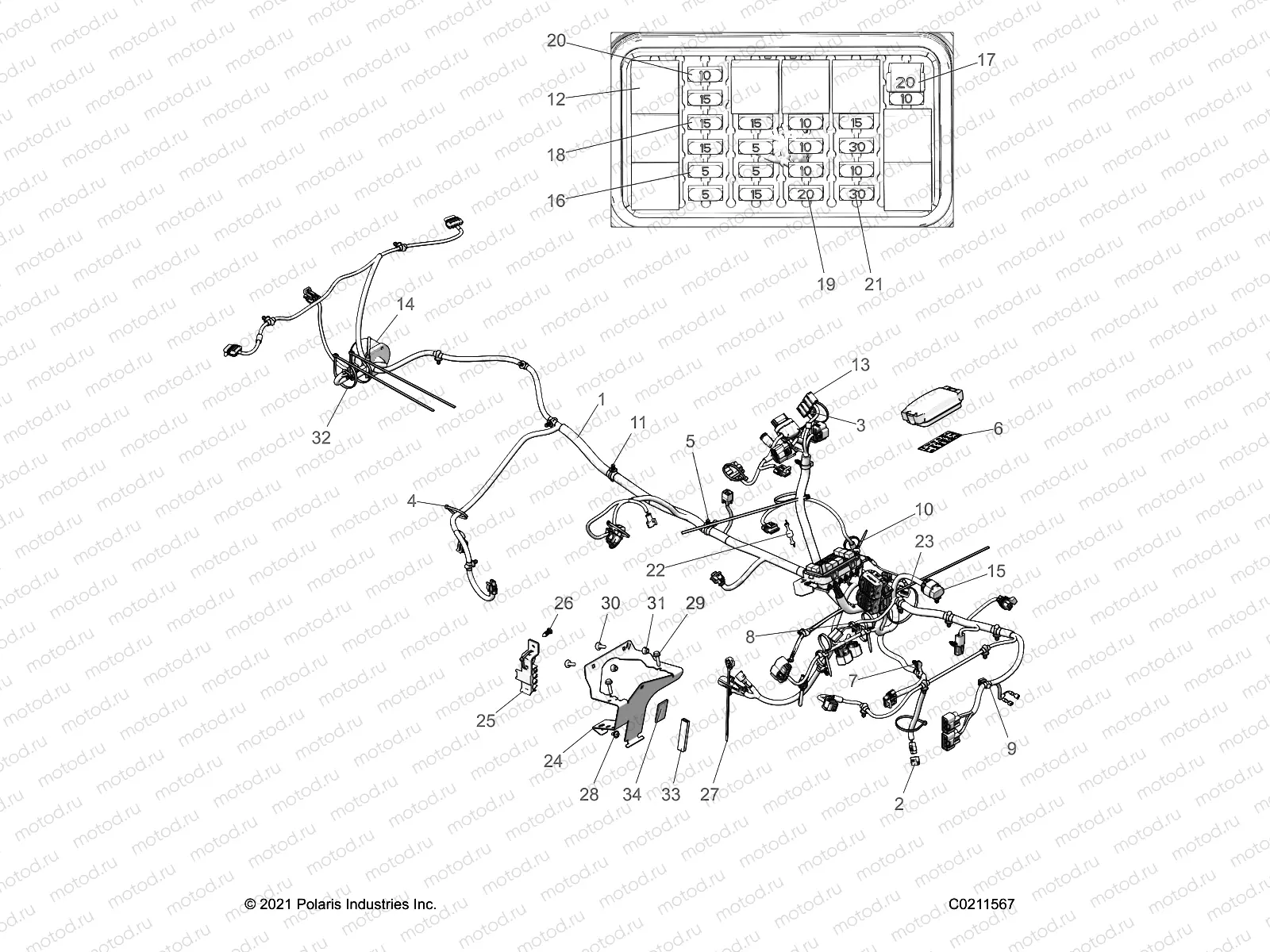 ELECTRICAL | ELECTRICAL, MAIN WIRE HARNESS - A23SEE57P2/PL (C0211567)