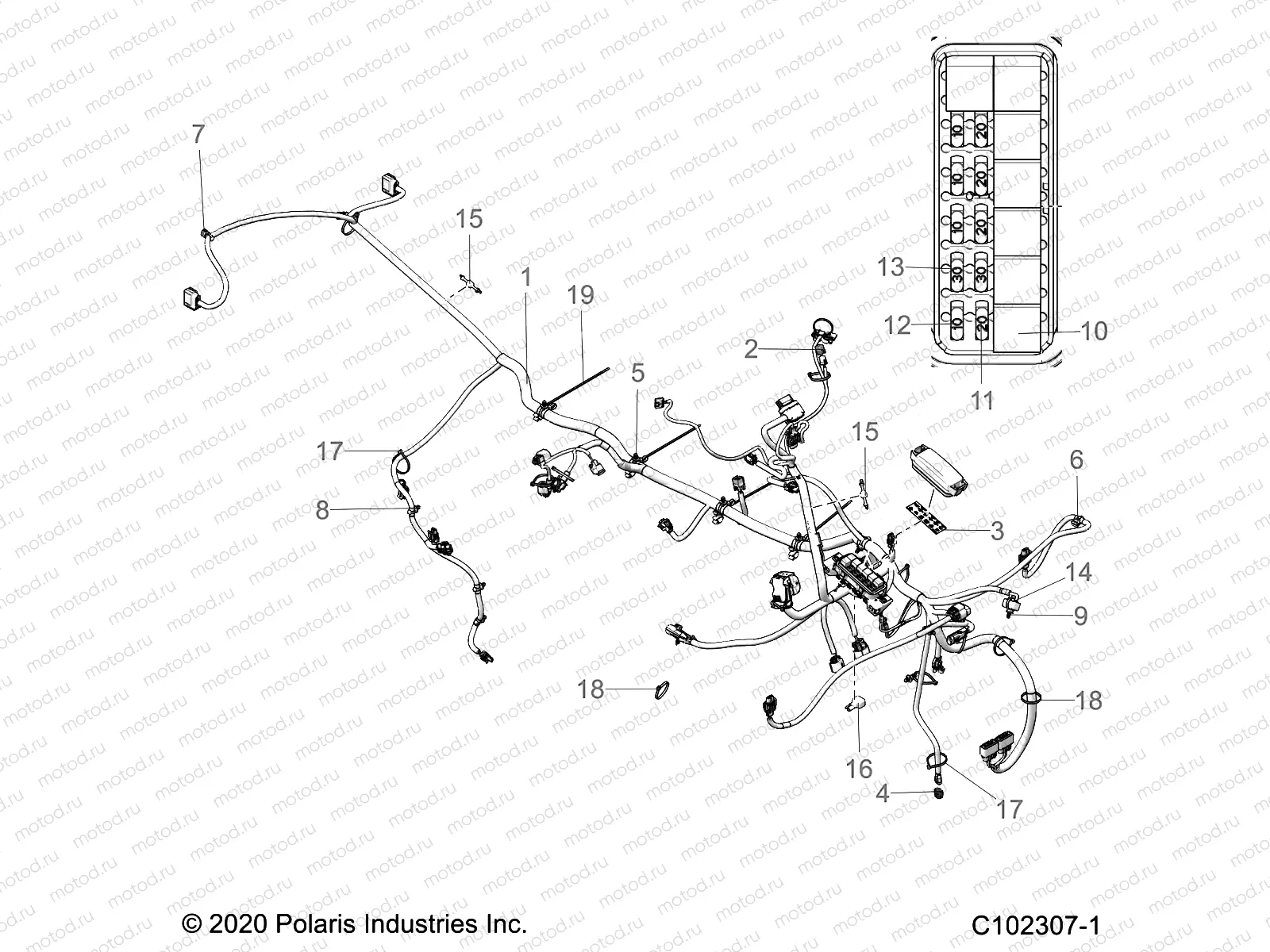 ELECTRICAL | ELECTRICAL, MAIN WIRE HARNESS - A23SJE57AX (C102307-1)