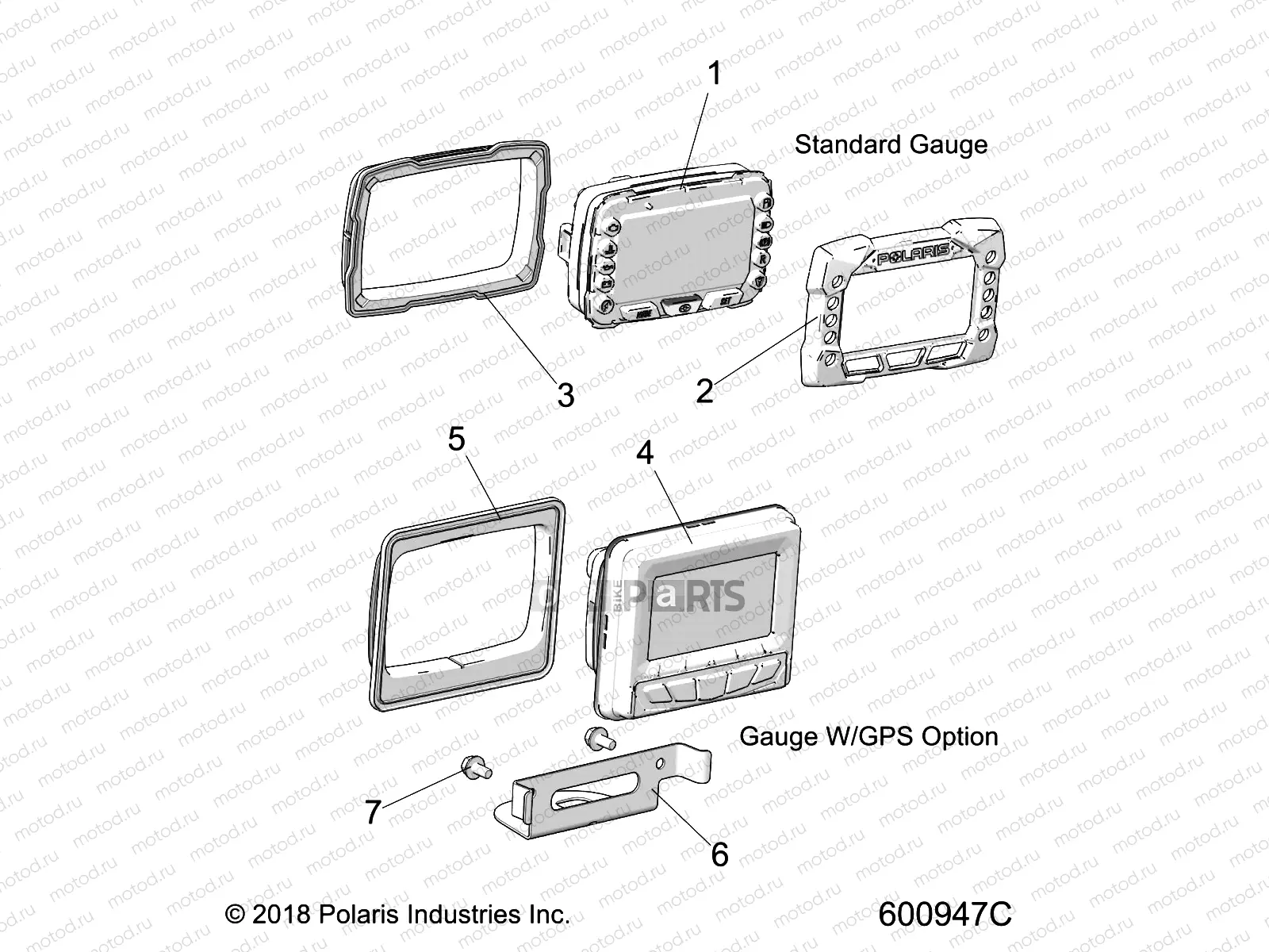 ELECTRICAL | ELECTRICAL, MULTI FUNCTION GAUGE - S22EGE8RS/D8RS ALL OPTIONS (600947C)