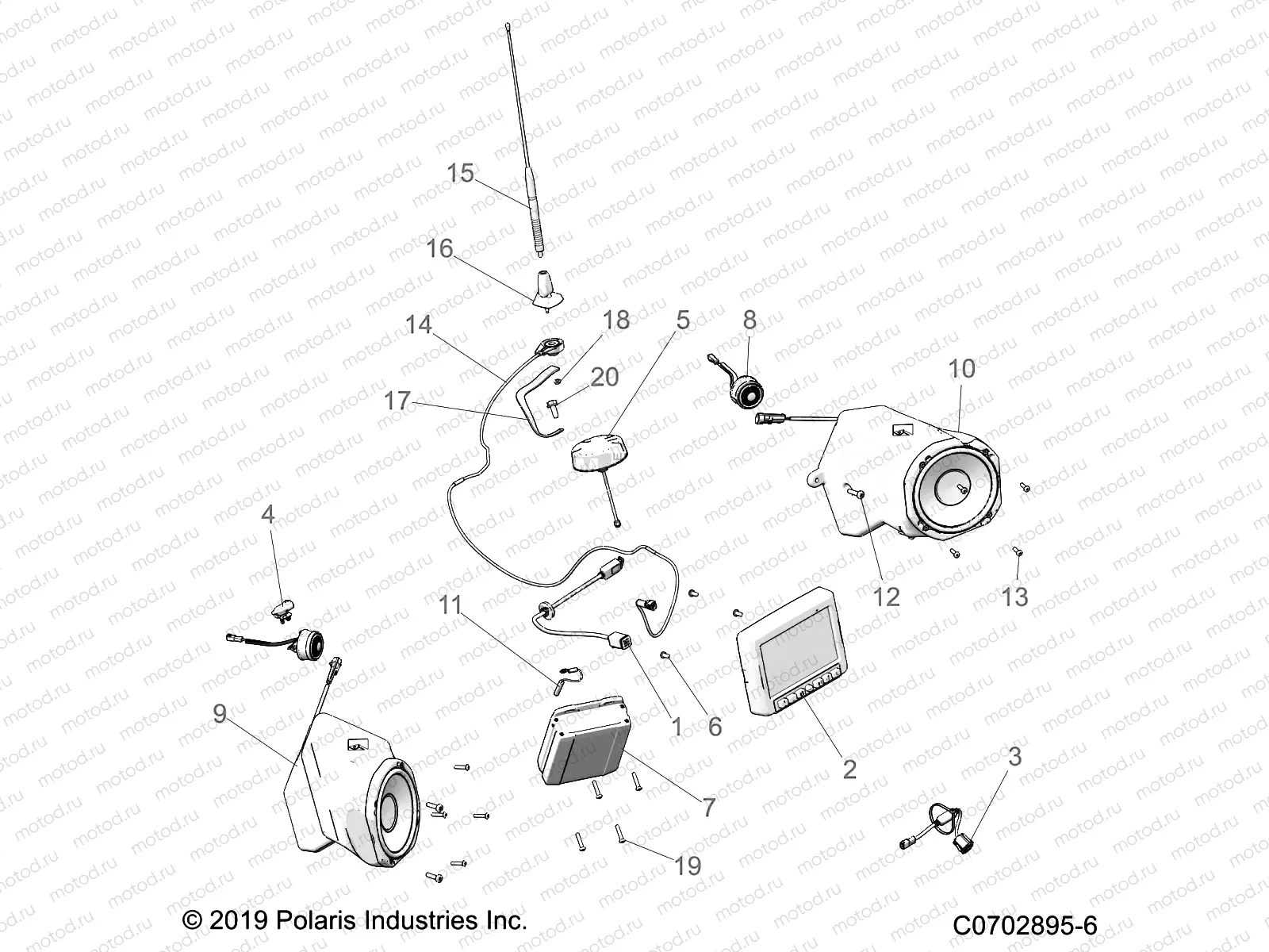 ELECTRICAL | ELECTRICAL, OPTION, AUDIO RIDE COMMAND - Z22M4C92AS/BS (C0702895-6)