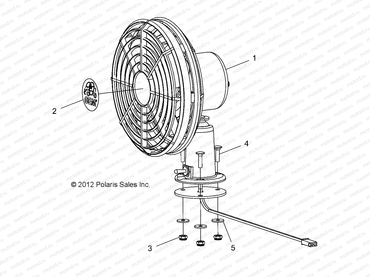 ELECTRICAL | ELECTRICAL, OPTIONS, DASH FAN, BLACK, FAN and HARDWARE ONLY - e2/e4/e6/eS/eL/eLXD (49GEMOPTIONS11FAN)