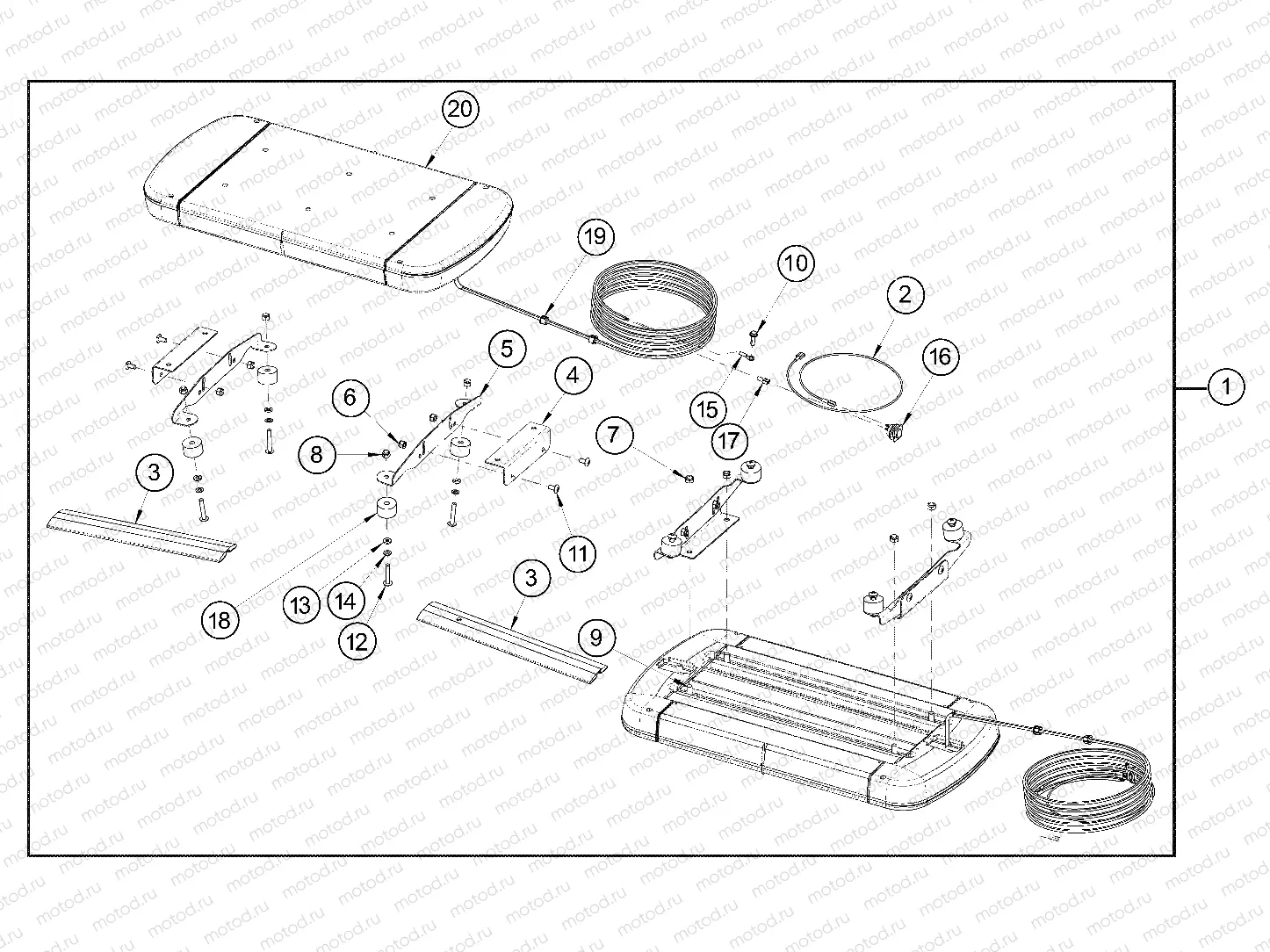 ELECTRICAL | ELECTRICAL, OPTIONS, LIGHTBAR, LED - L12G2A/L12G4A/L12G6A/L12G2S/L12G4S/L12G6S/L12G2L/L12G2D (49GEMOPTIONS11LIGHTBAR)