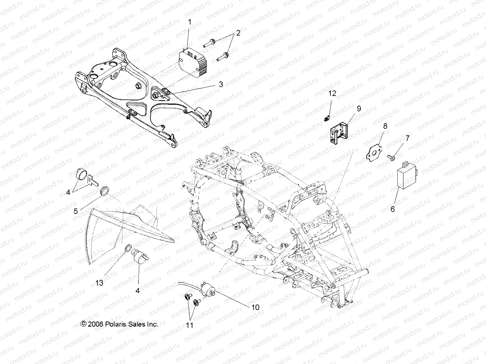ELECTRICAL | ELECTRICAL, REGULATOR, CDI and COIL - A10GJ45AA (49ATVELECT10OUT525S)