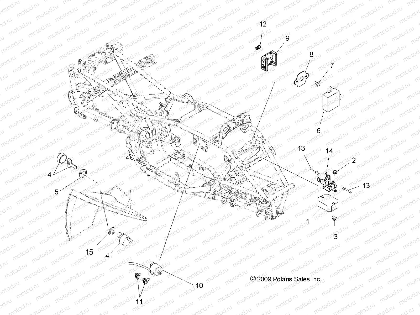 ELECTRICAL | ELECTRICAL, REGULATOR, CDI and COIL - A10GP52AA (49ATVELECT10OUT525)