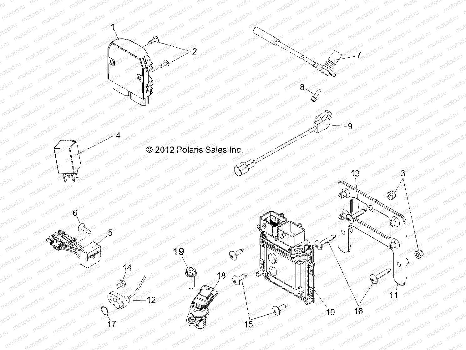 ELECTRICAL | ELECTRICAL, REGULATOR, RELAYS, SENSORS and ECU - R13RH76AG/AH/AN (49RGRELECT13800MID)