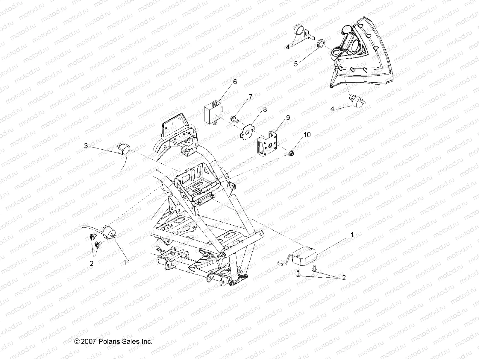 ELECTRICAL | ELECTRICAL, SWITCHES and SENSORS - A08GP52AA (49ATVELECT08OUT525)