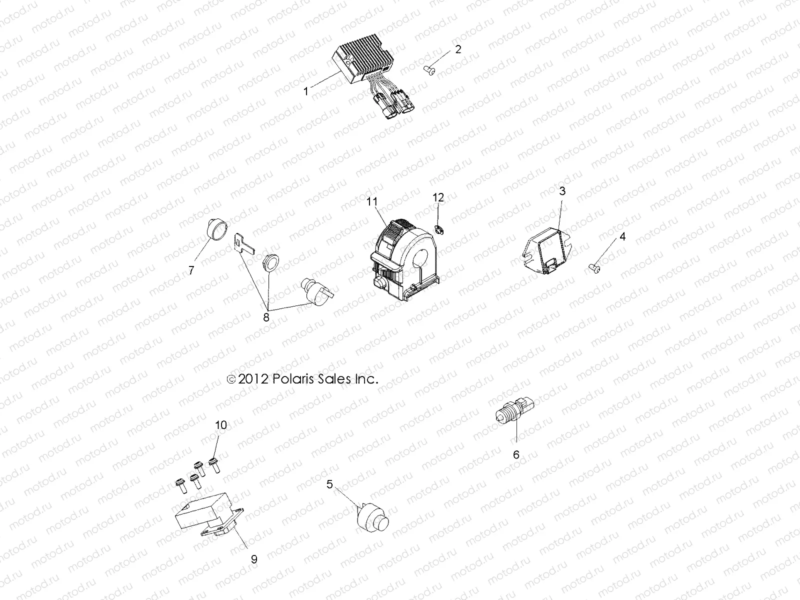 ELECTRICAL | ELECTRICAL, SWITCHES and SENSORS and CONTROL MODULES - A12NG50AA (49ATVELECT12SCRAM)