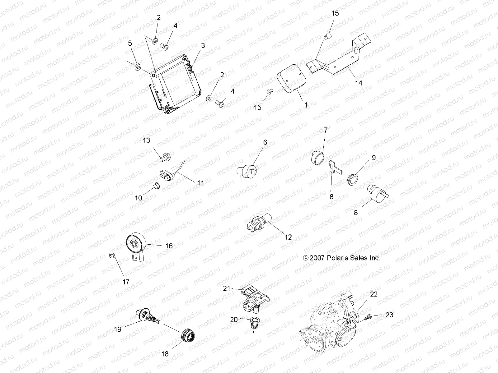 ELECTRICAL | ELECTRICAL, SWITCHES and SENSORS and ECM - A08MH50SS/SQ (49ATVELECT08SP500EFI)