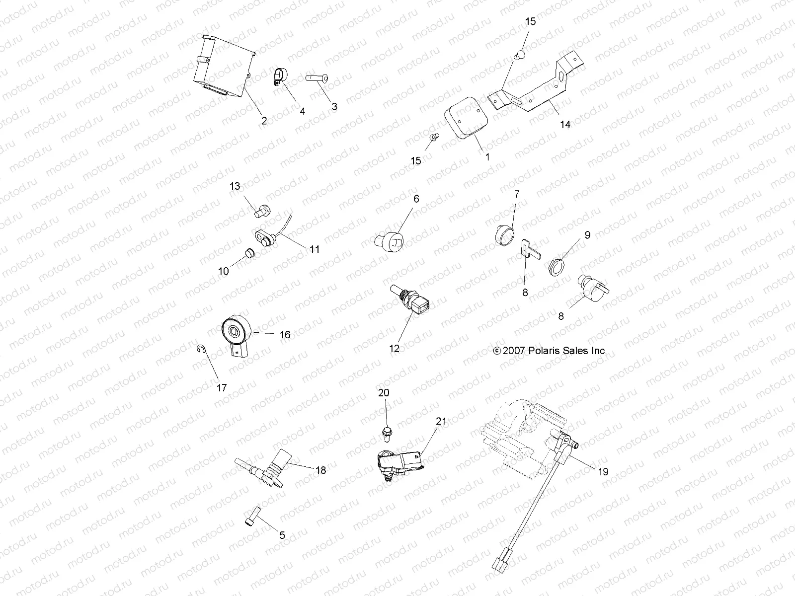 ELECTRICAL | ELECTRICAL, SWITCHES and SENSORS and ECM - A08MH76SS/SF (49ATVELECT08SP800EFI)