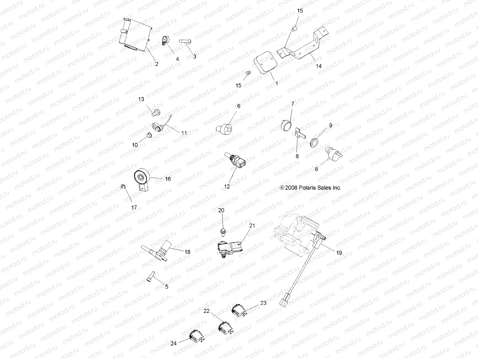 ELECTRICAL | ELECTRICAL, SWITCHES and SENSORS and ECM - A08MN76AF/AL/AQ/AR/AS/AT/AX (49ATVELECT08SP800)