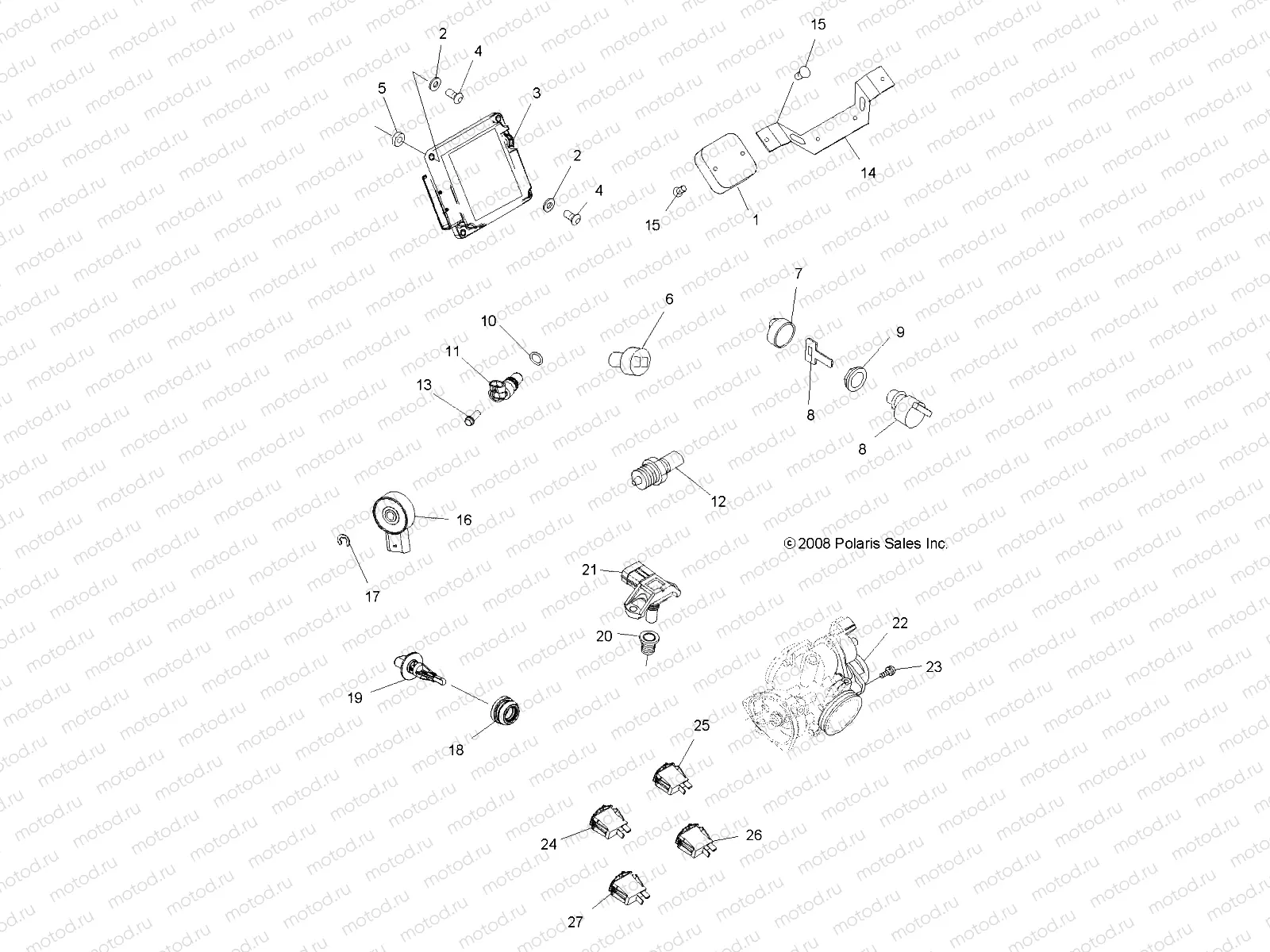 ELECTRICAL | ELECTRICAL, SWITCHES and SENSORS and ECM - A08TN50AT/AX/AZ (49ATVELECT08SPX2)
